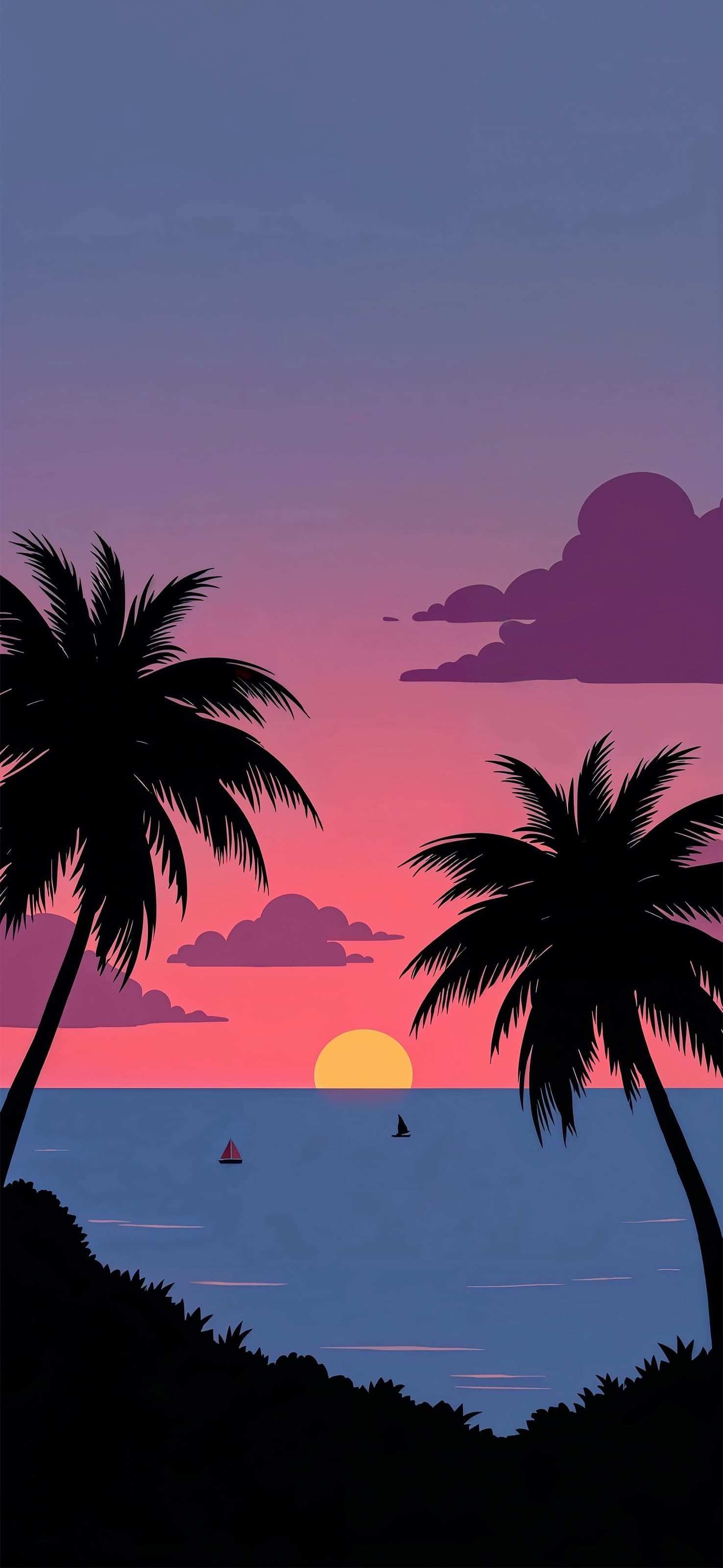 Vibrant Sunset - free phone wallpaper