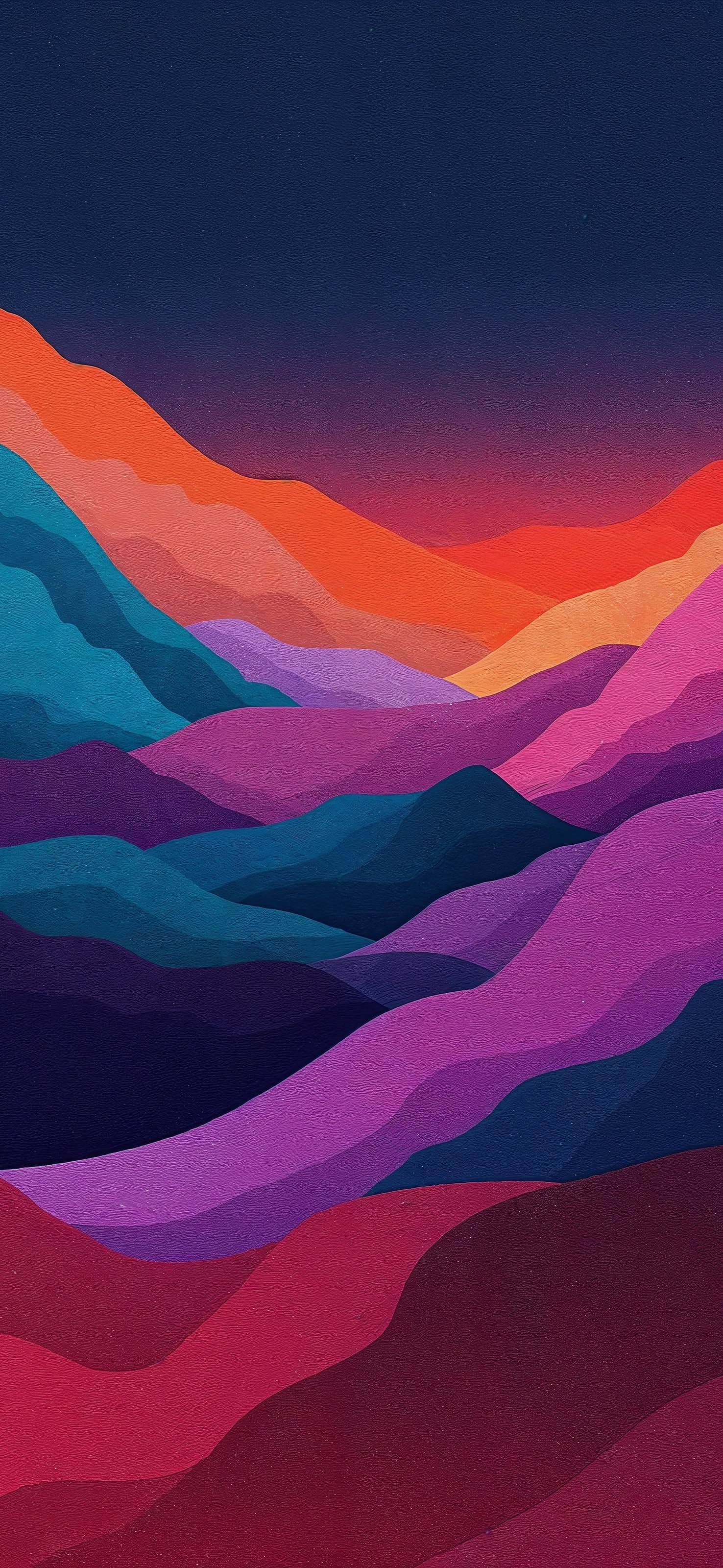 Layered Mountain View - free phone wallpaper