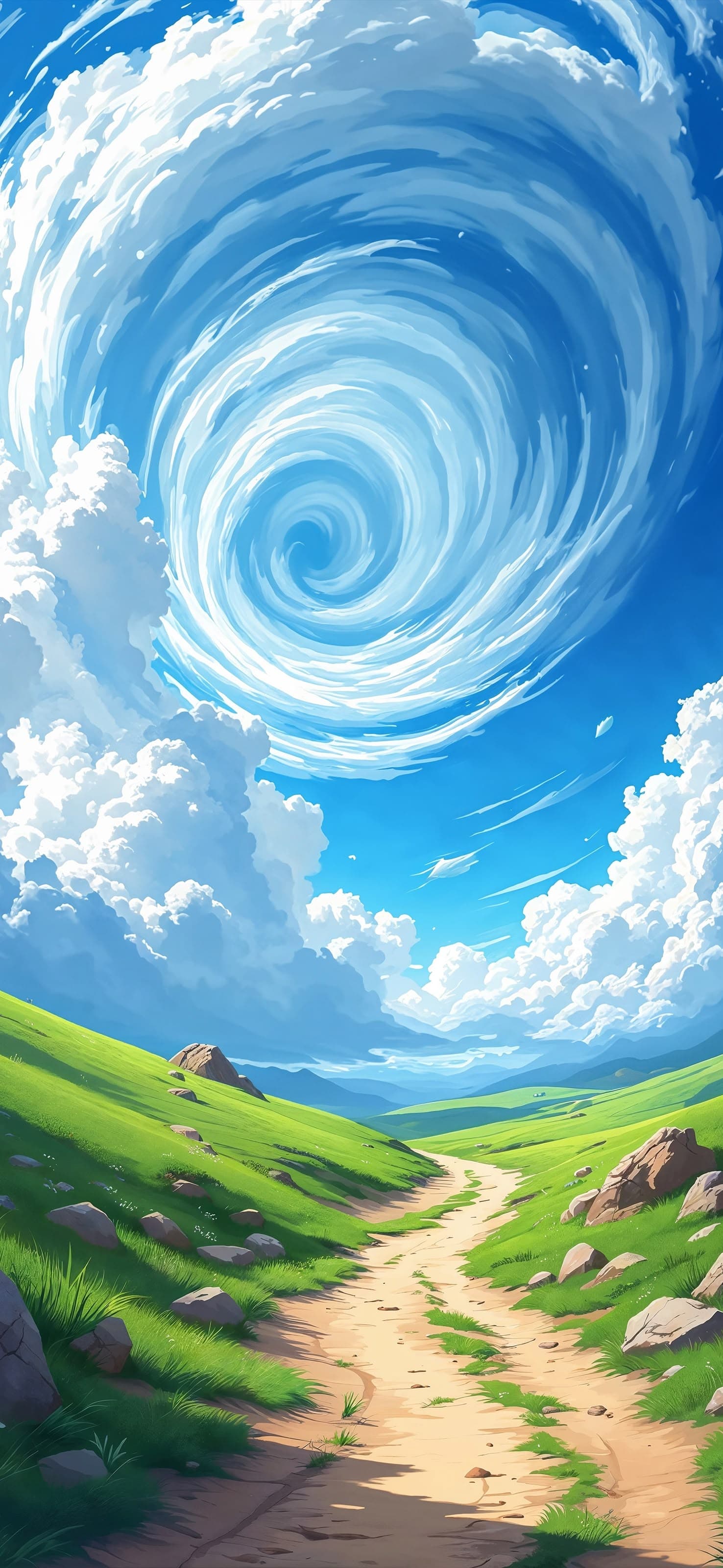 Whirling Clouds - free phone wallpaper
