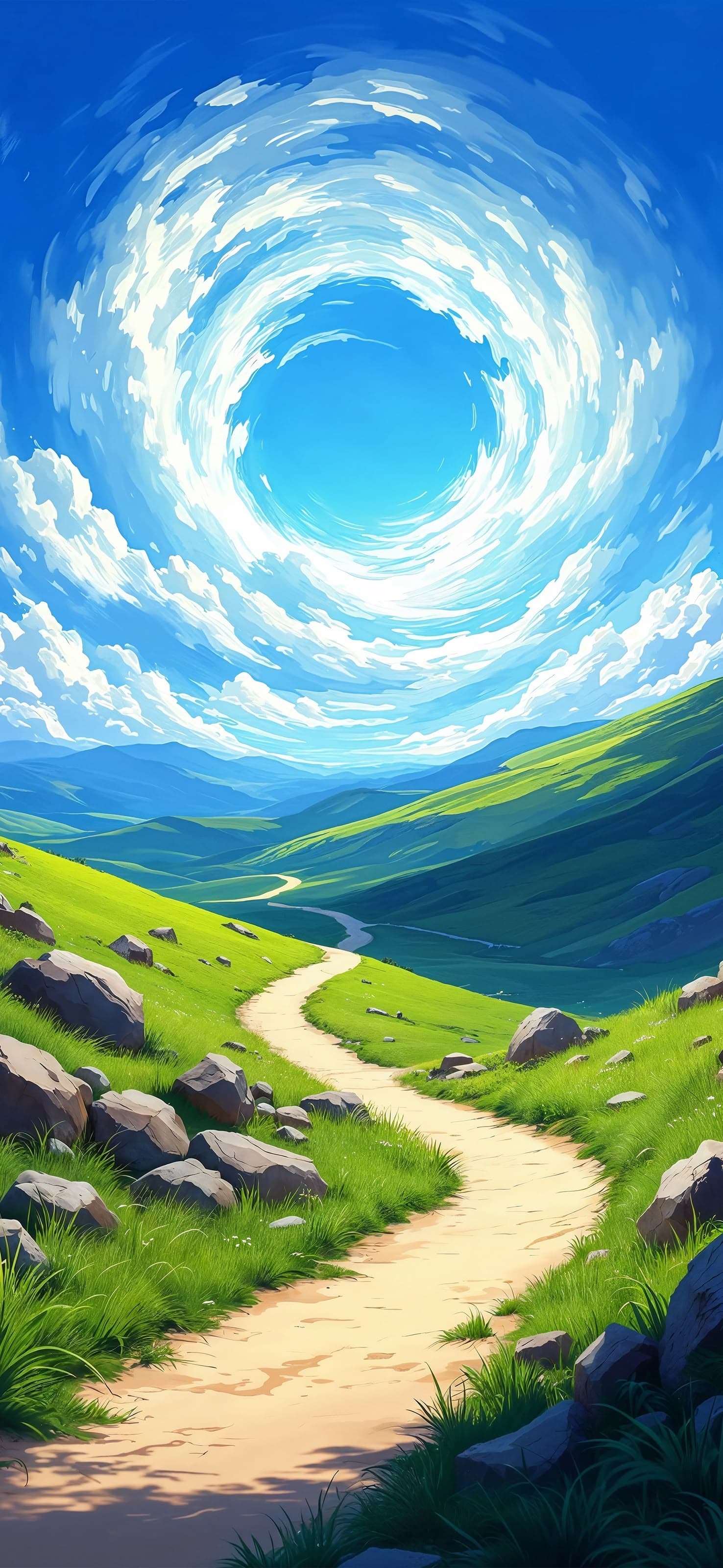 Sunny Pathway - free phone wallpaper