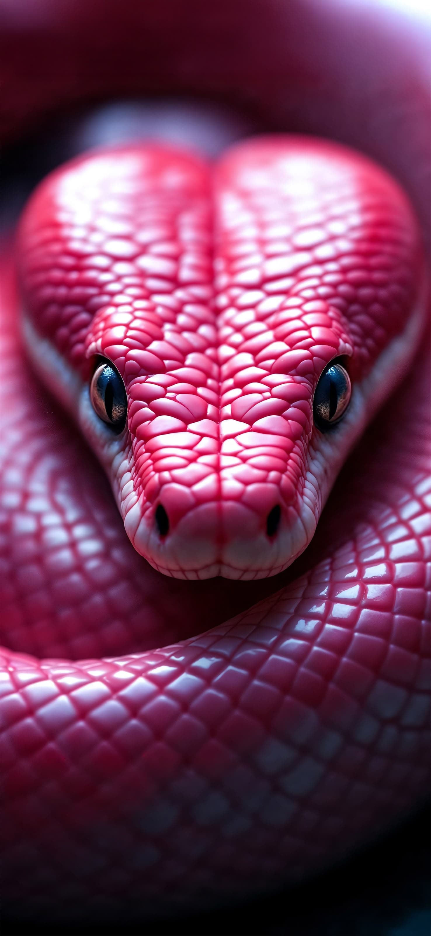 Heart-Shaped Snake - free phone wallpaper