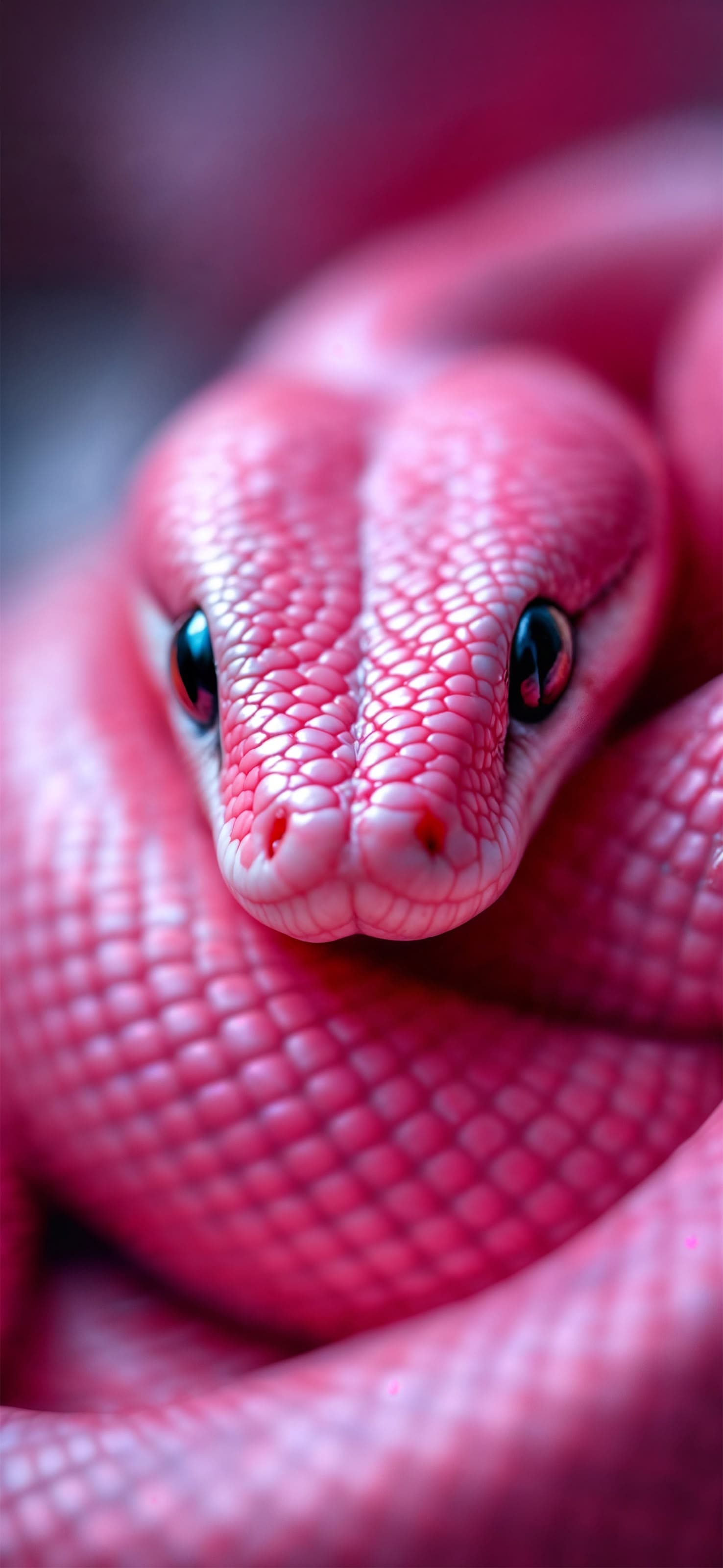 Pink Snake Close-Up - free phone wallpaper