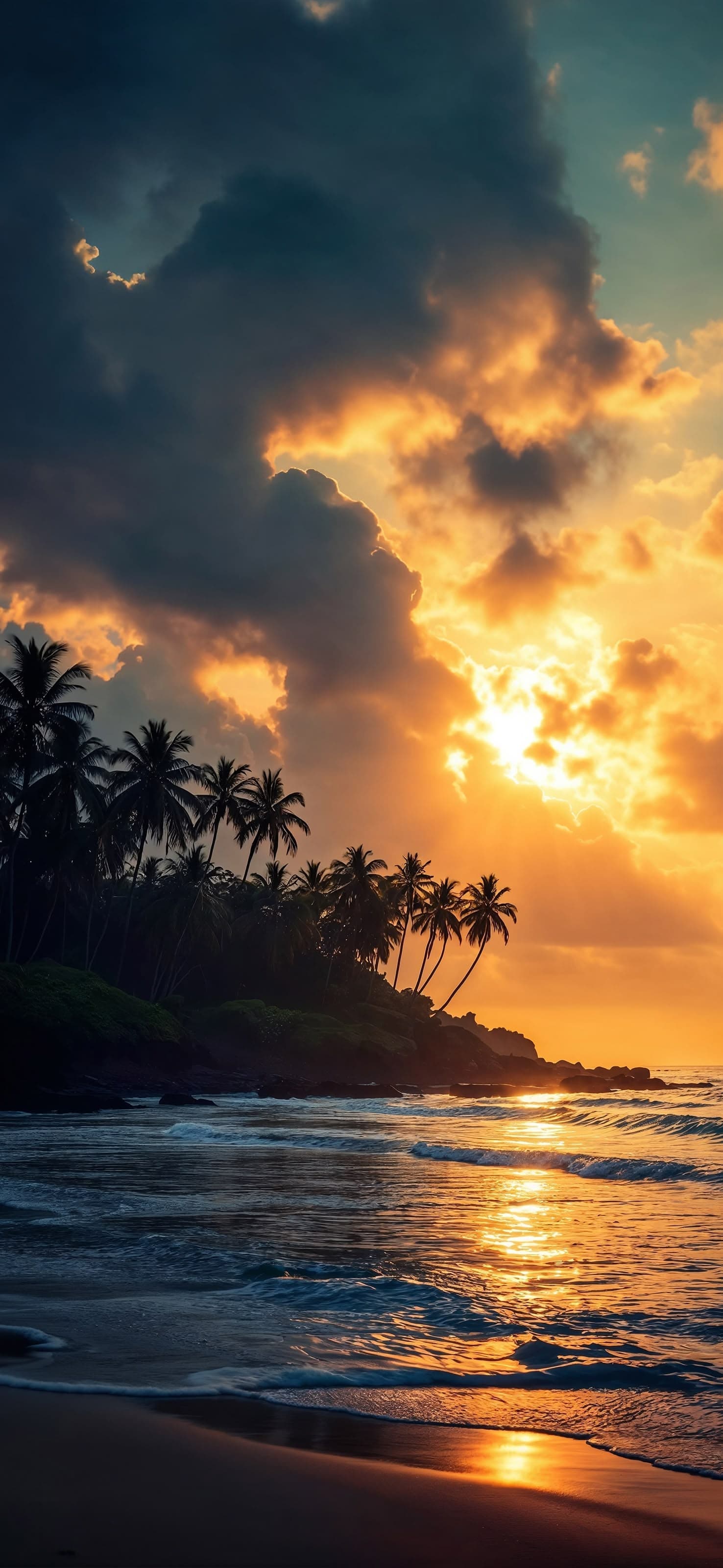 Serene Beach - free phone wallpaper