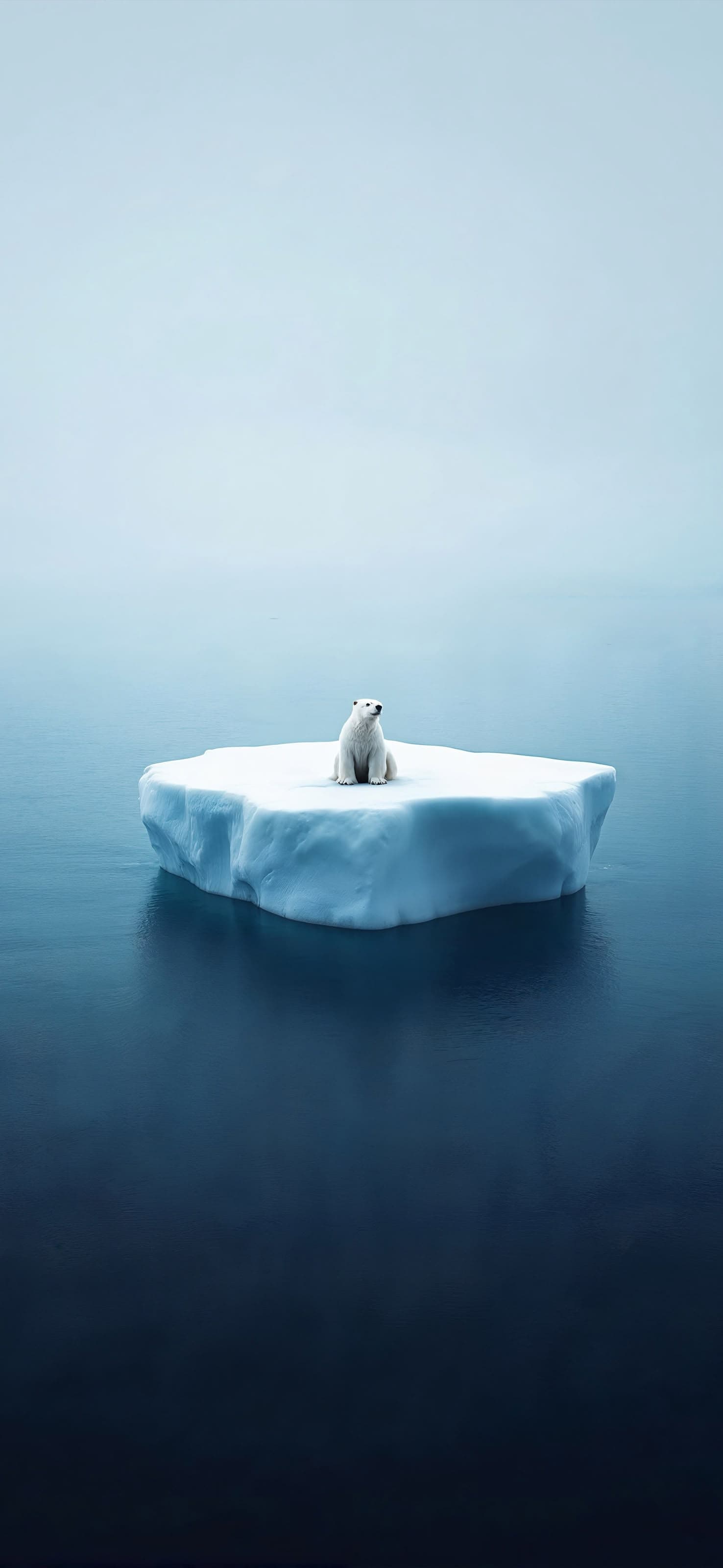 Isolated Polar Bear - free phone wallpaper