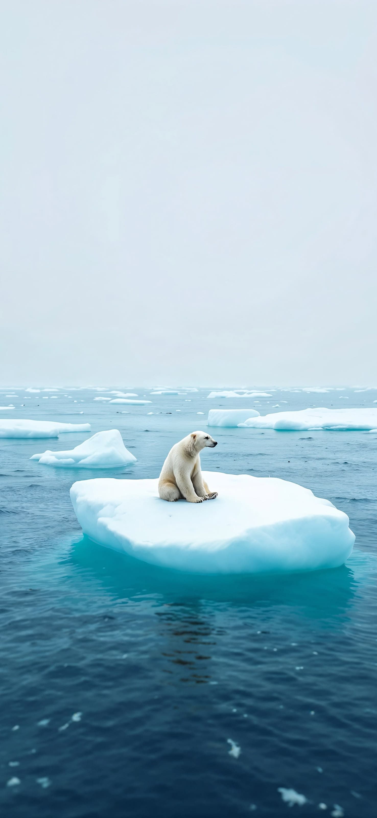 Isolated Polar Bear 2 - free phone wallpaper