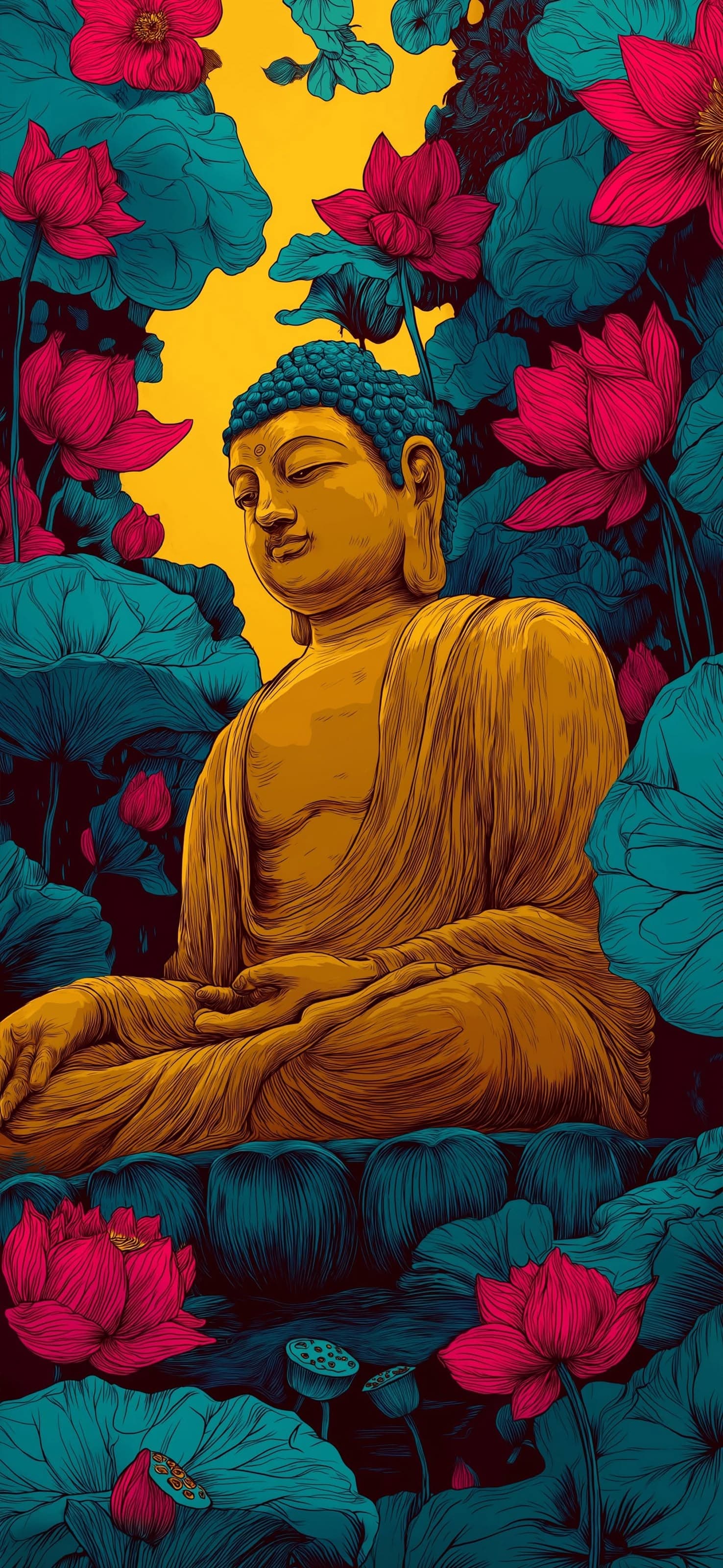 Buddha in Bloom - free phone wallpaper