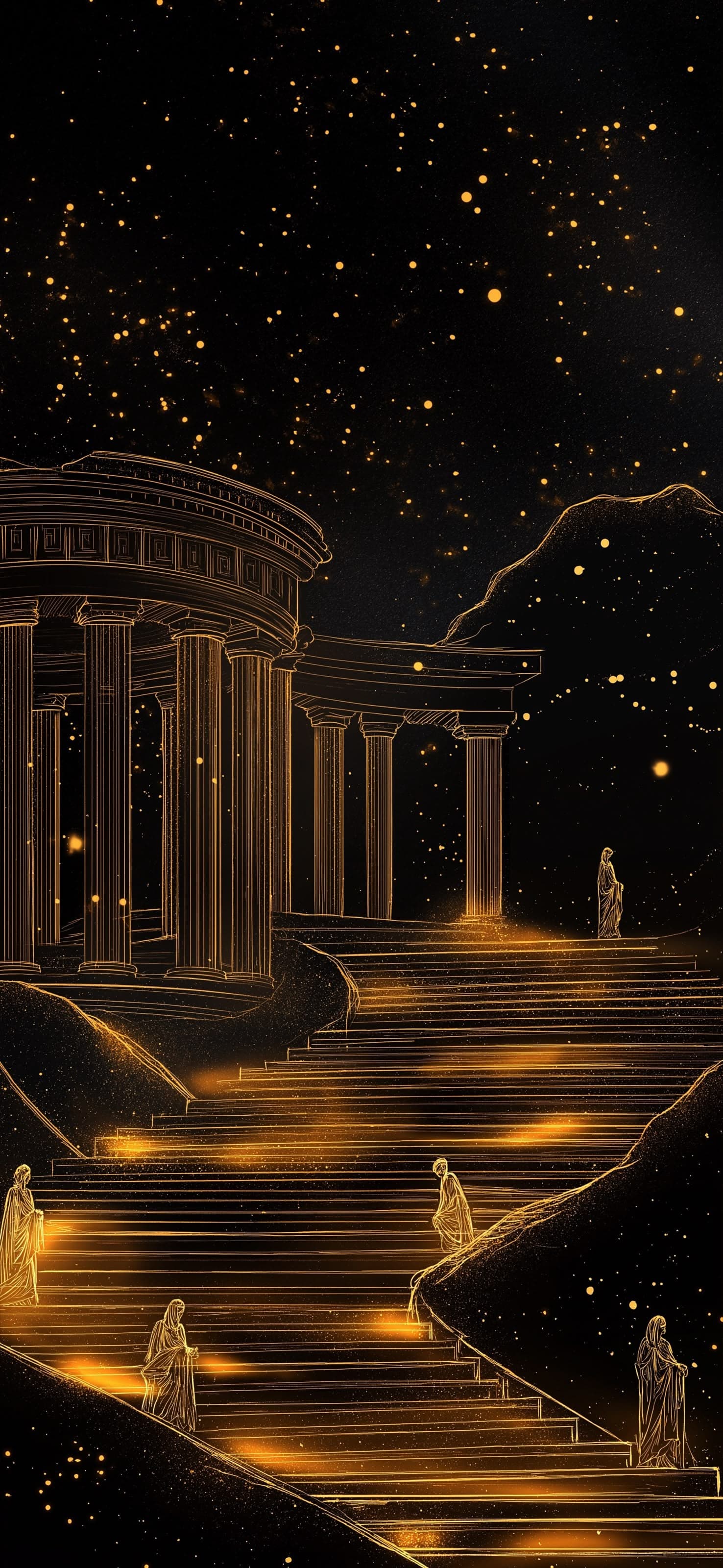 Golden Steps - free phone wallpaper