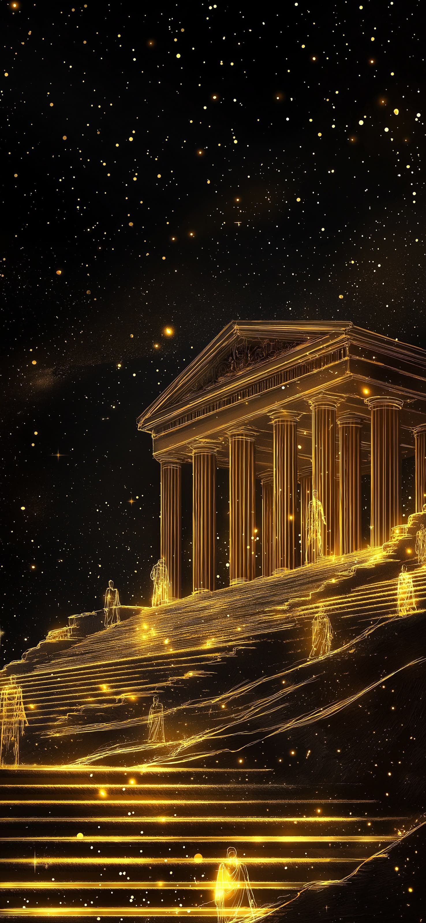 Neon Roman Architecture 3 - free phone wallpaper