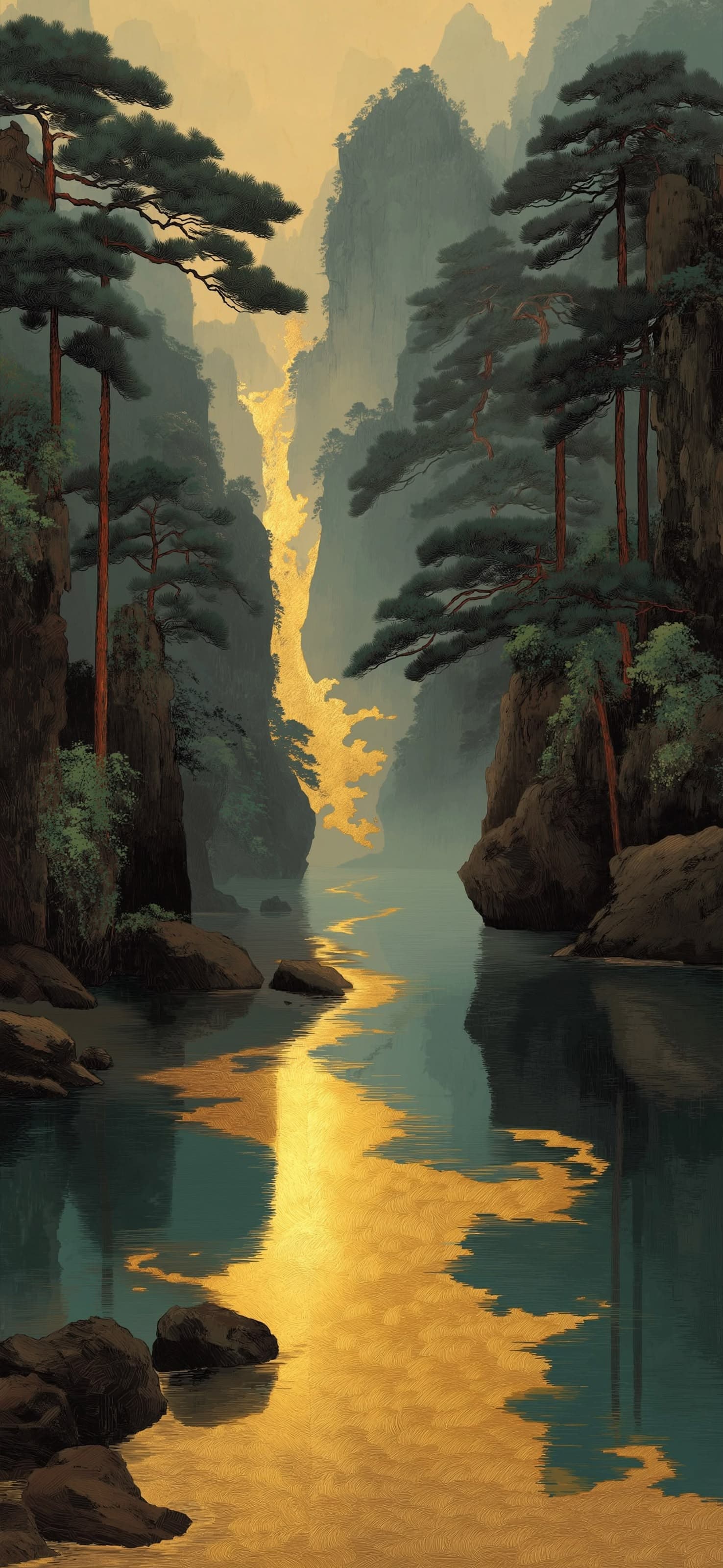 Golden lake 1 - free phone wallpaper