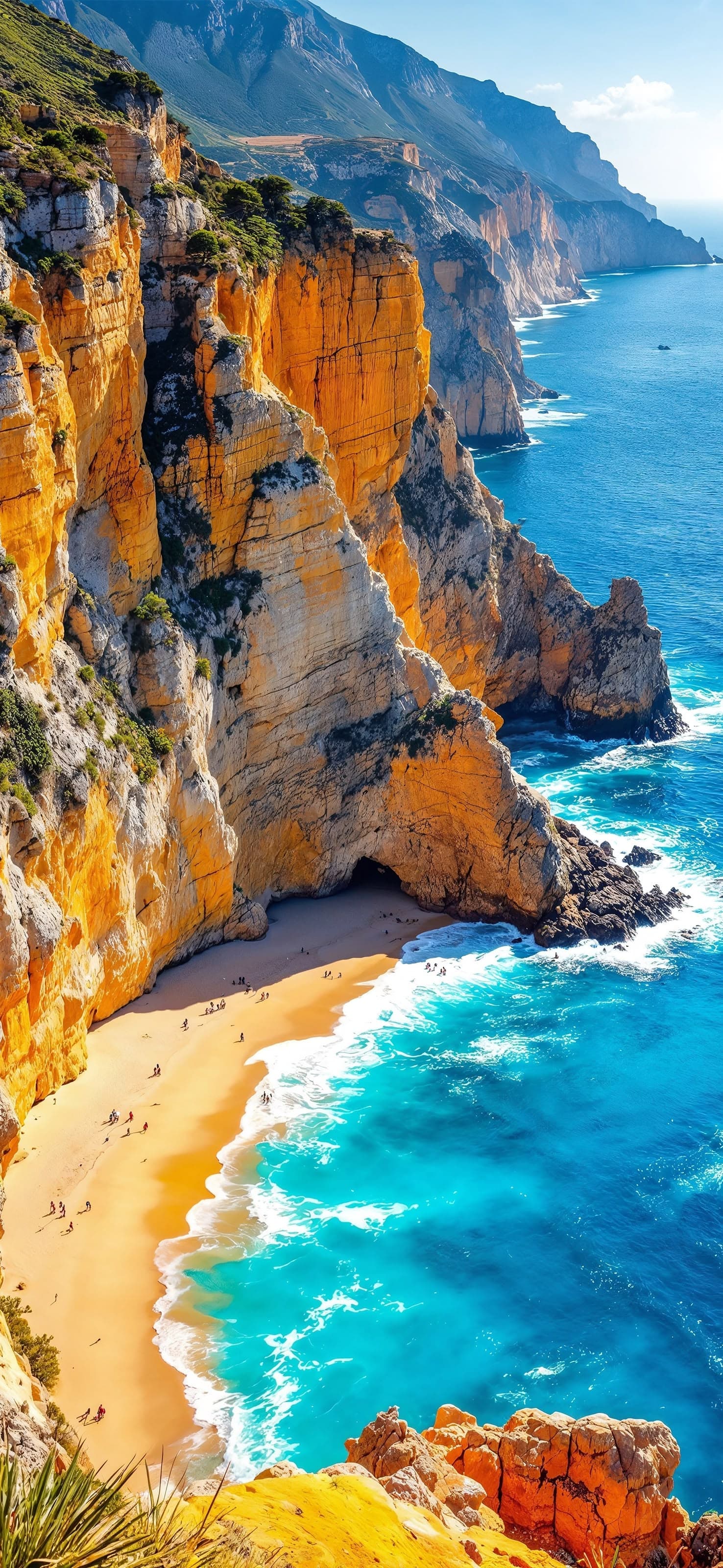 Mountain by the sea 1 - free phone wallpaper