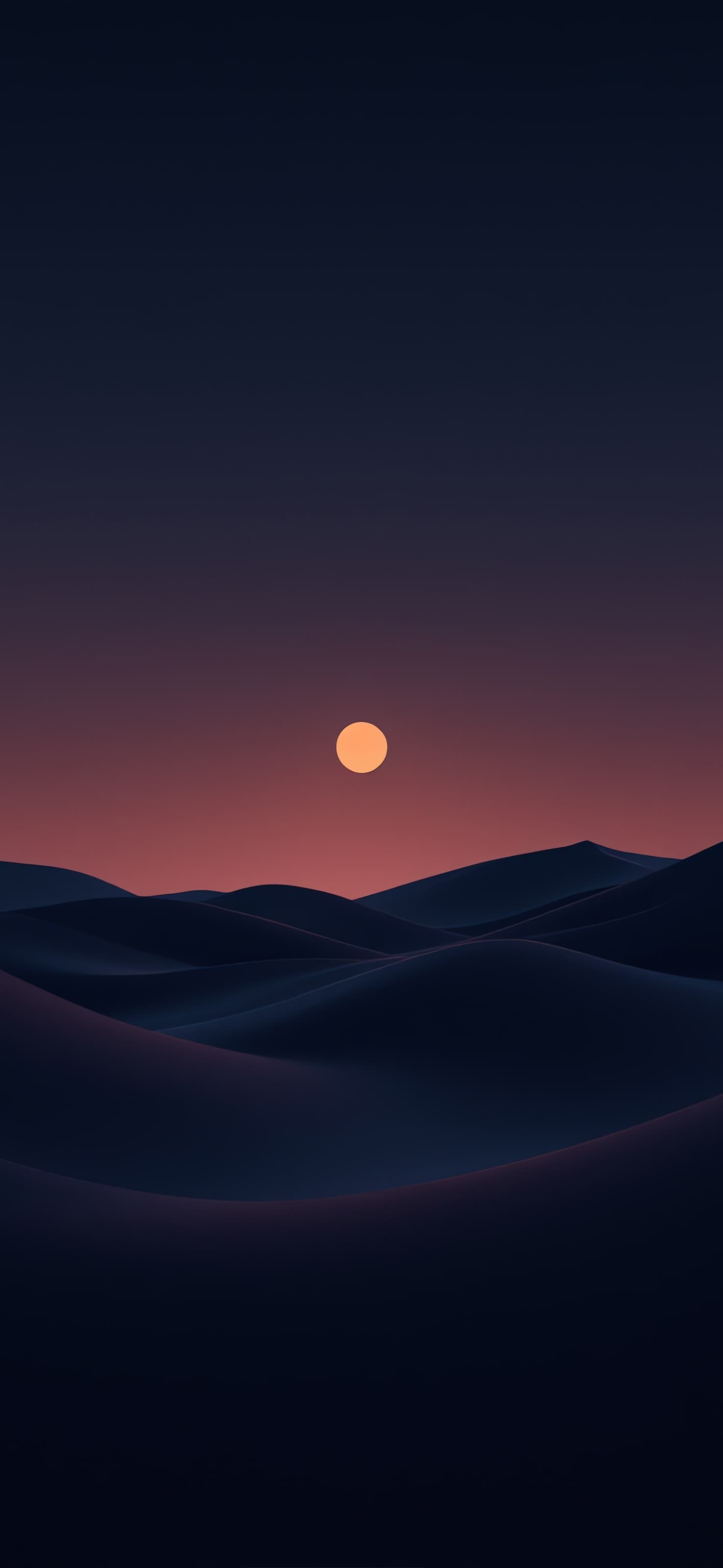 Moonrise Horizon - free phone wallpaper