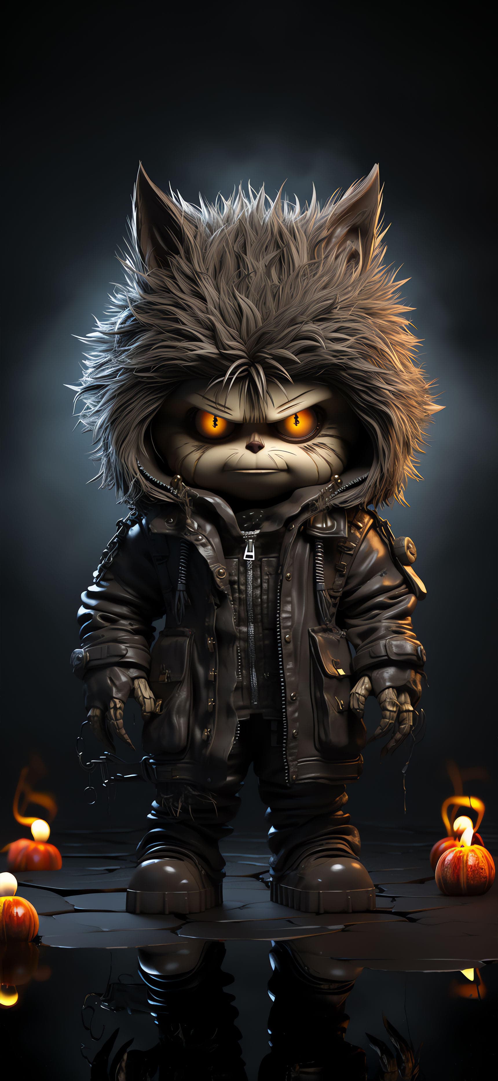 Werewolf Cute Monster - free phone wallpaper