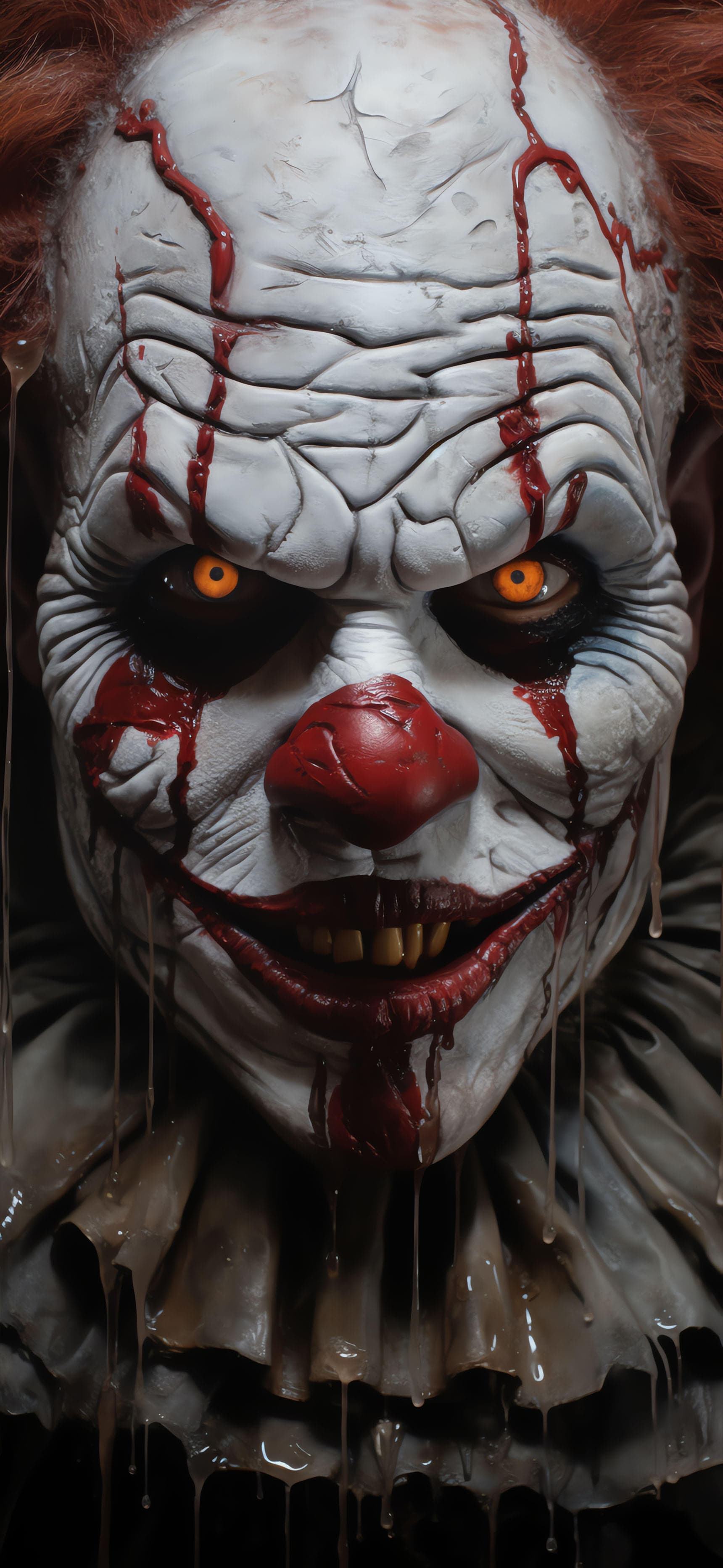 Creepy Clown Close-up - free phone wallpaper