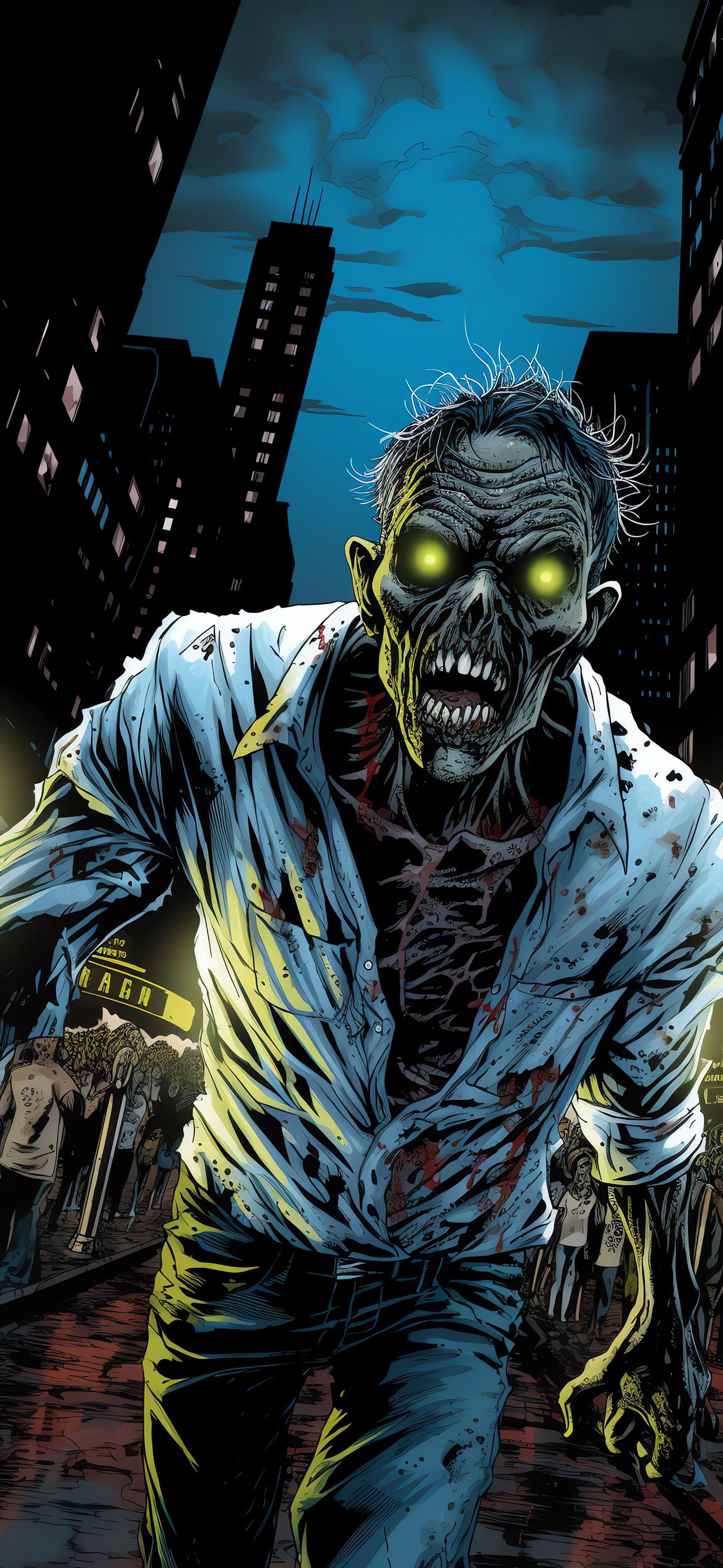 Zombie Street Horror - free phone wallpaper