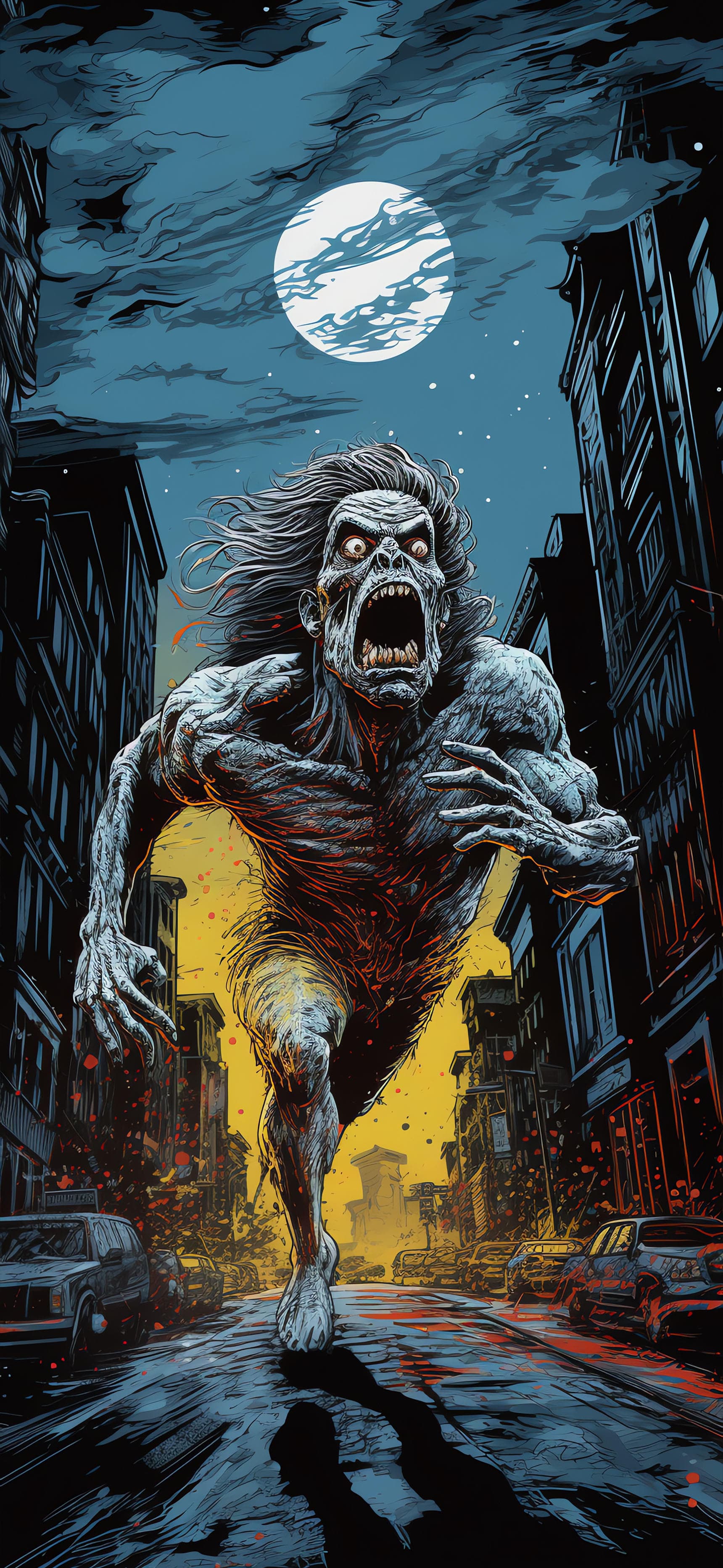 Zombie City Run - free phone wallpaper