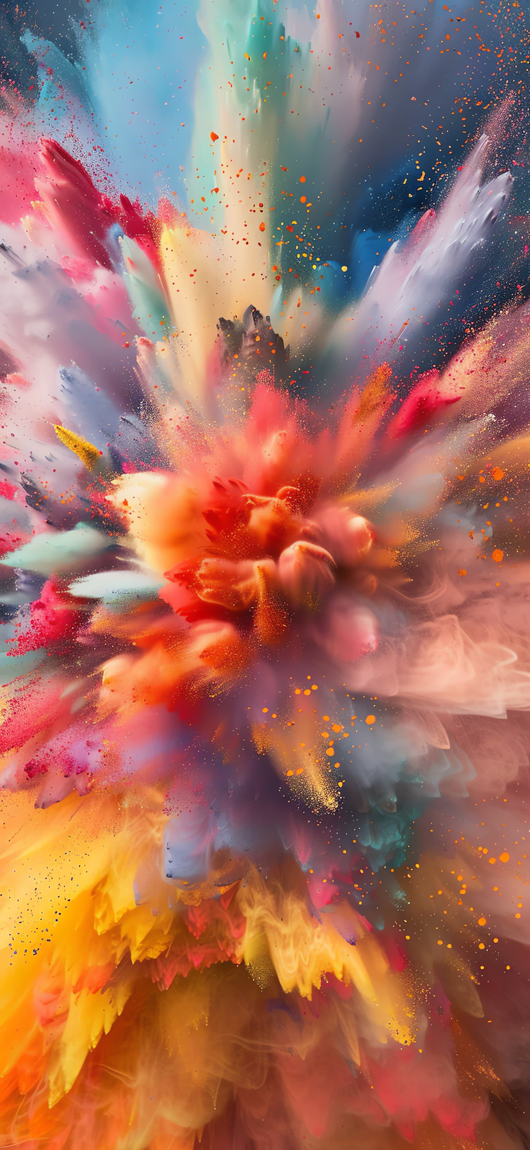 Exploding Holi Colors - free phone wallpaper