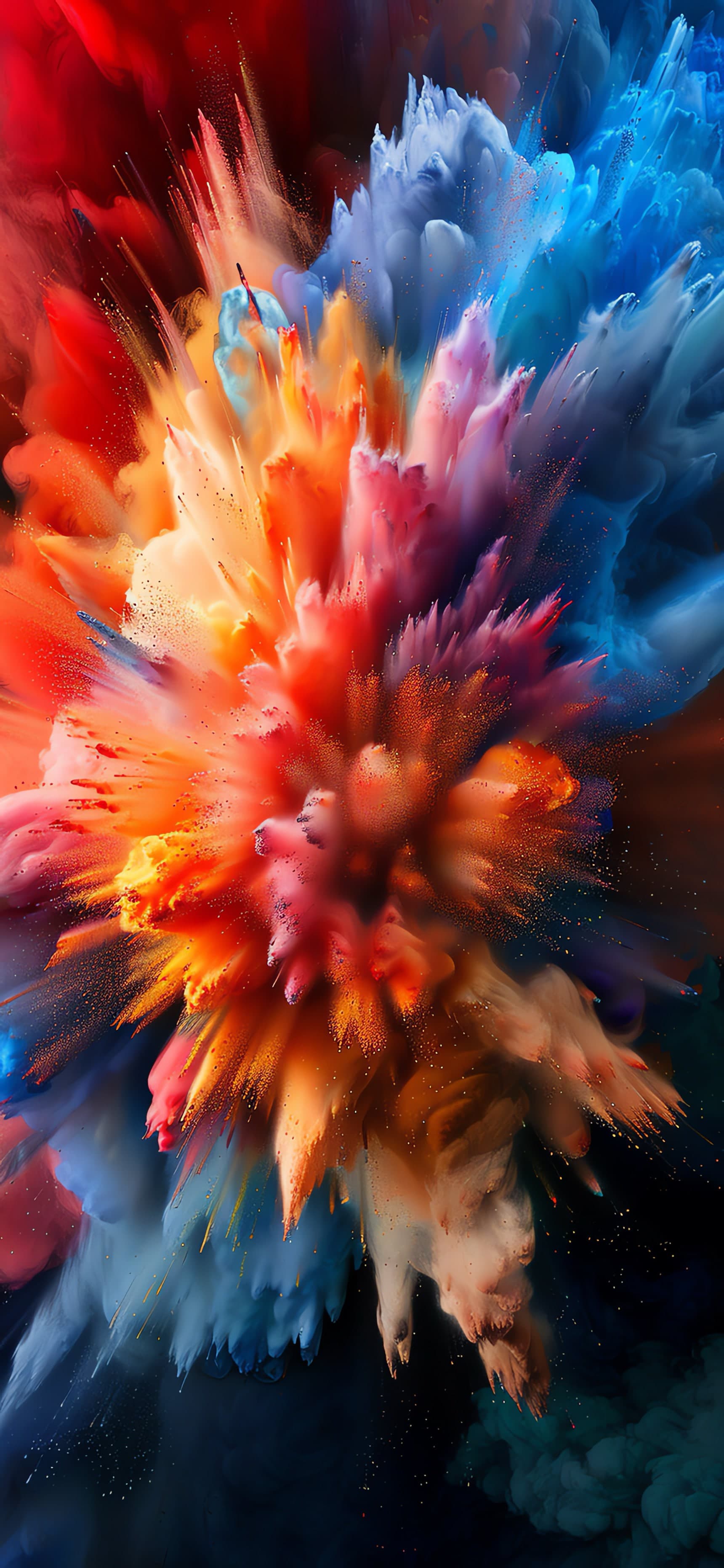 Vibrant Holi Burst - free phone wallpaper