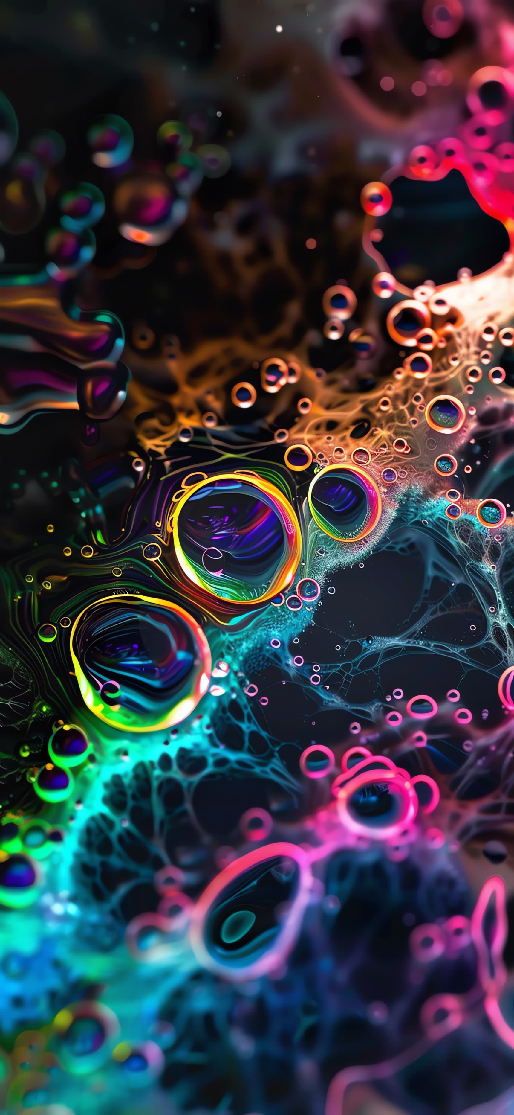 Abstract Liquid Bubbles - free phone wallpaper