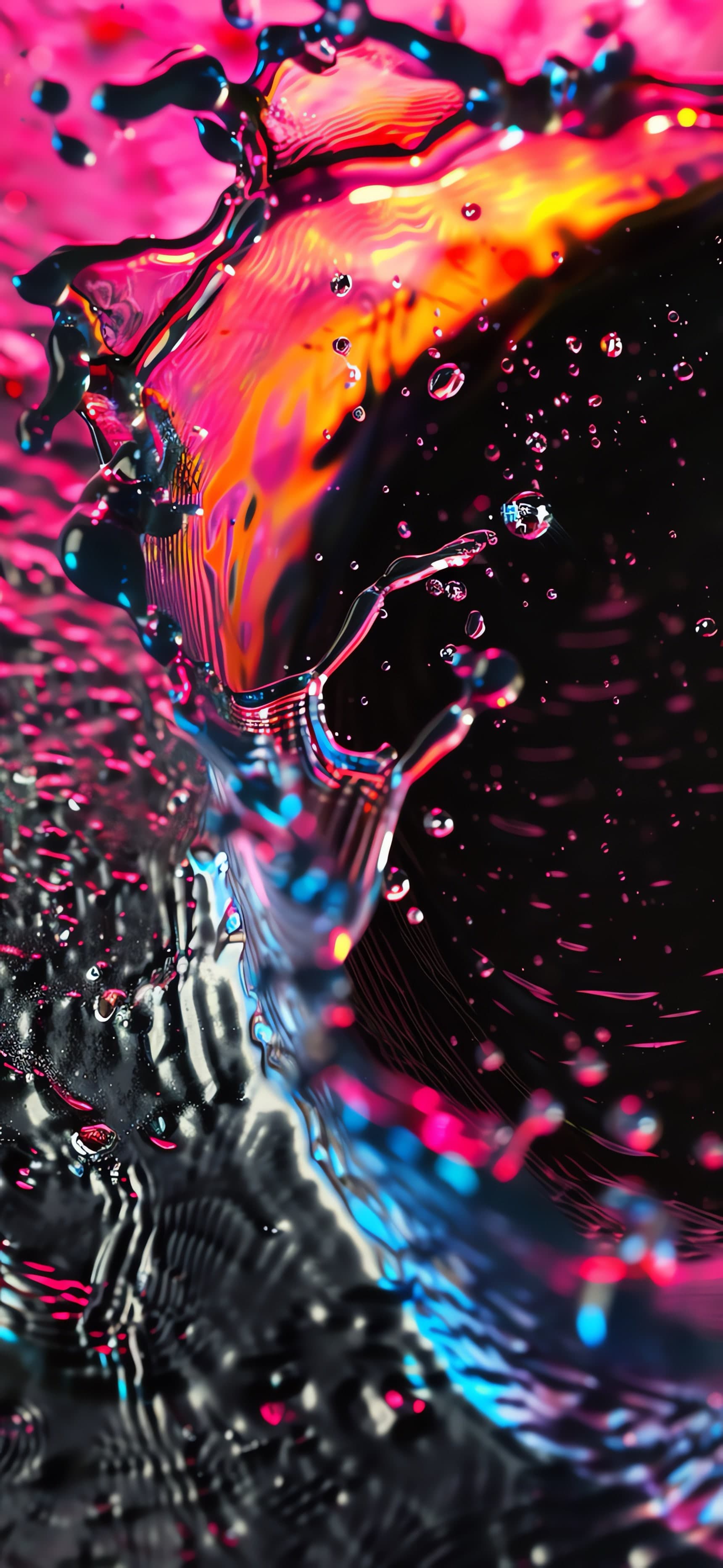 Vibrant Water Splash - free phone wallpaper