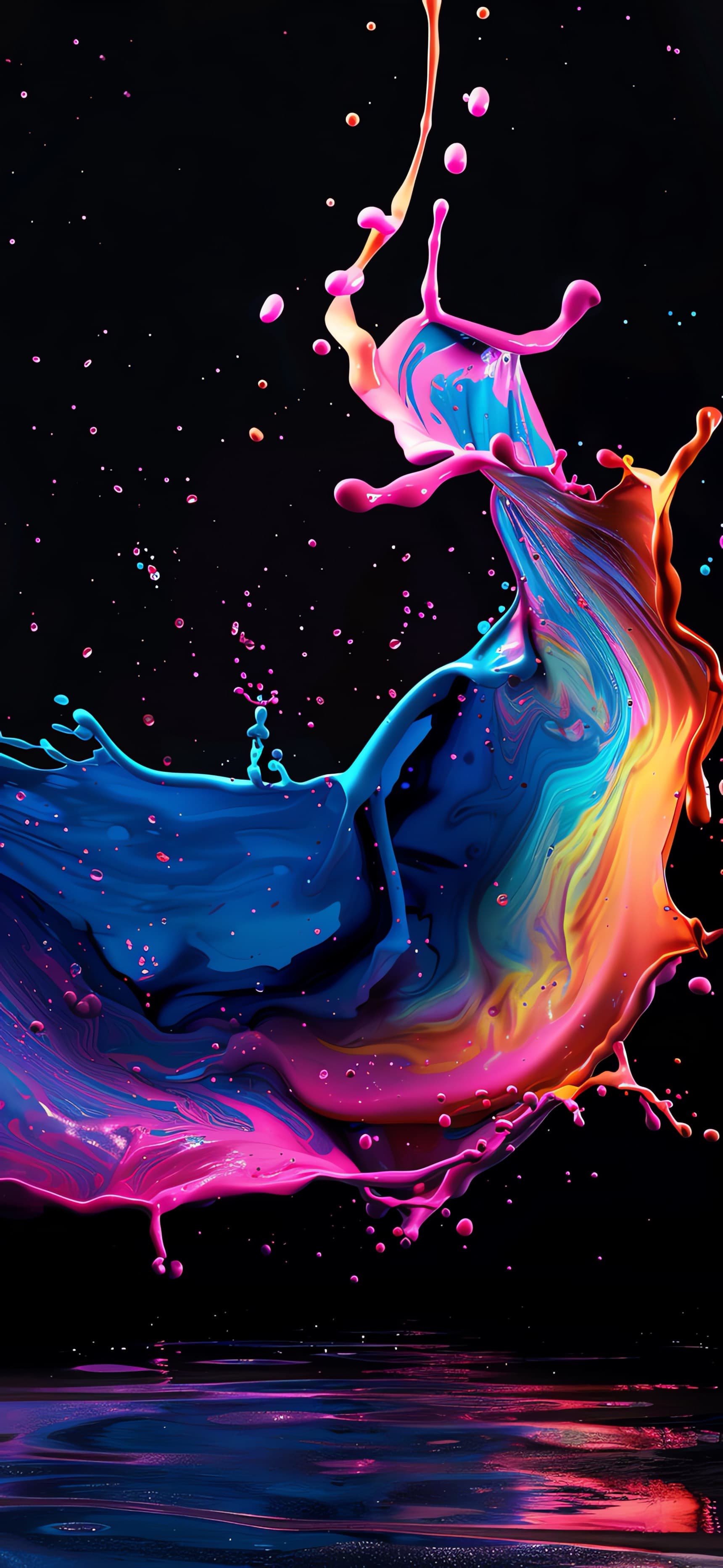 Dynamic Paint Splash - free phone wallpaper