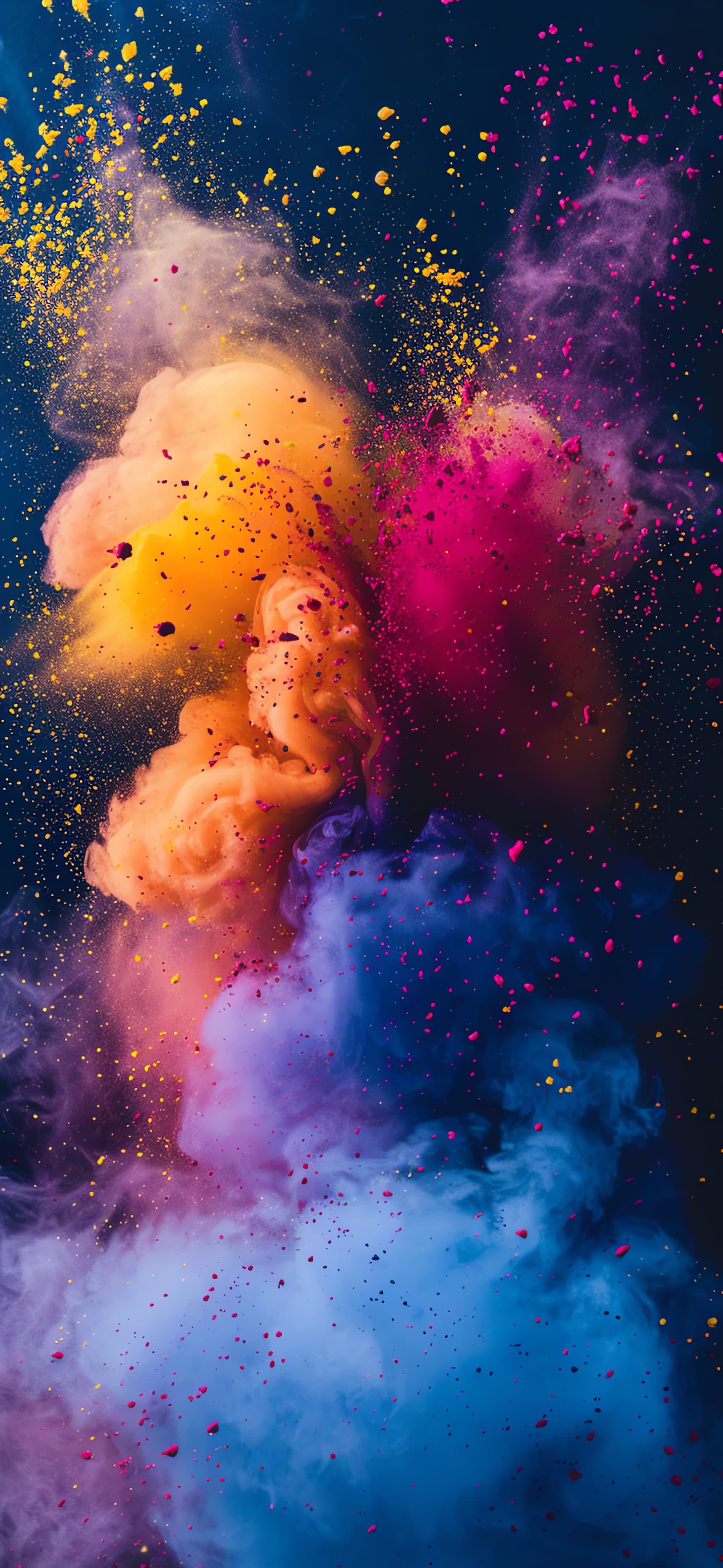 Colorful Powder Burst - free phone wallpaper