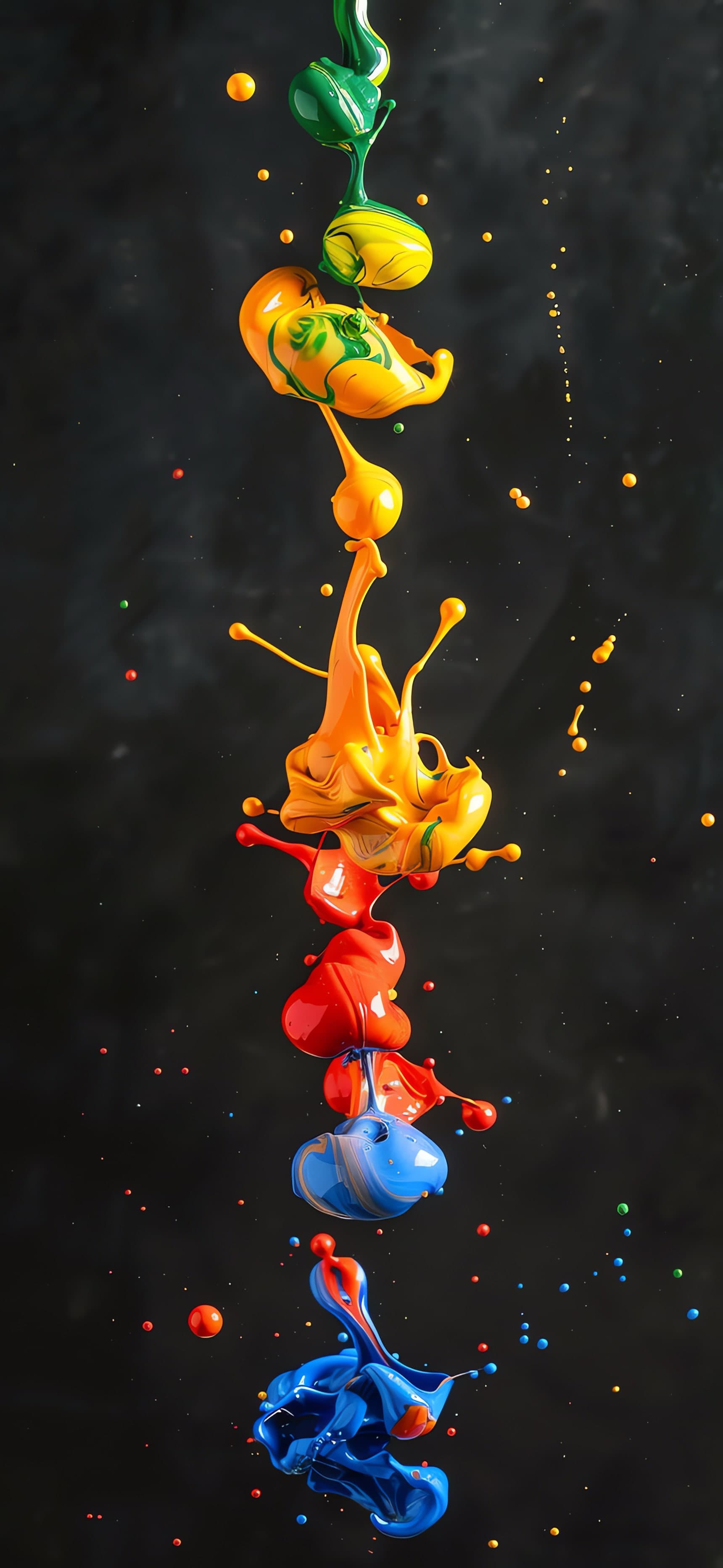 Liquid Color Cascade - free phone wallpaper