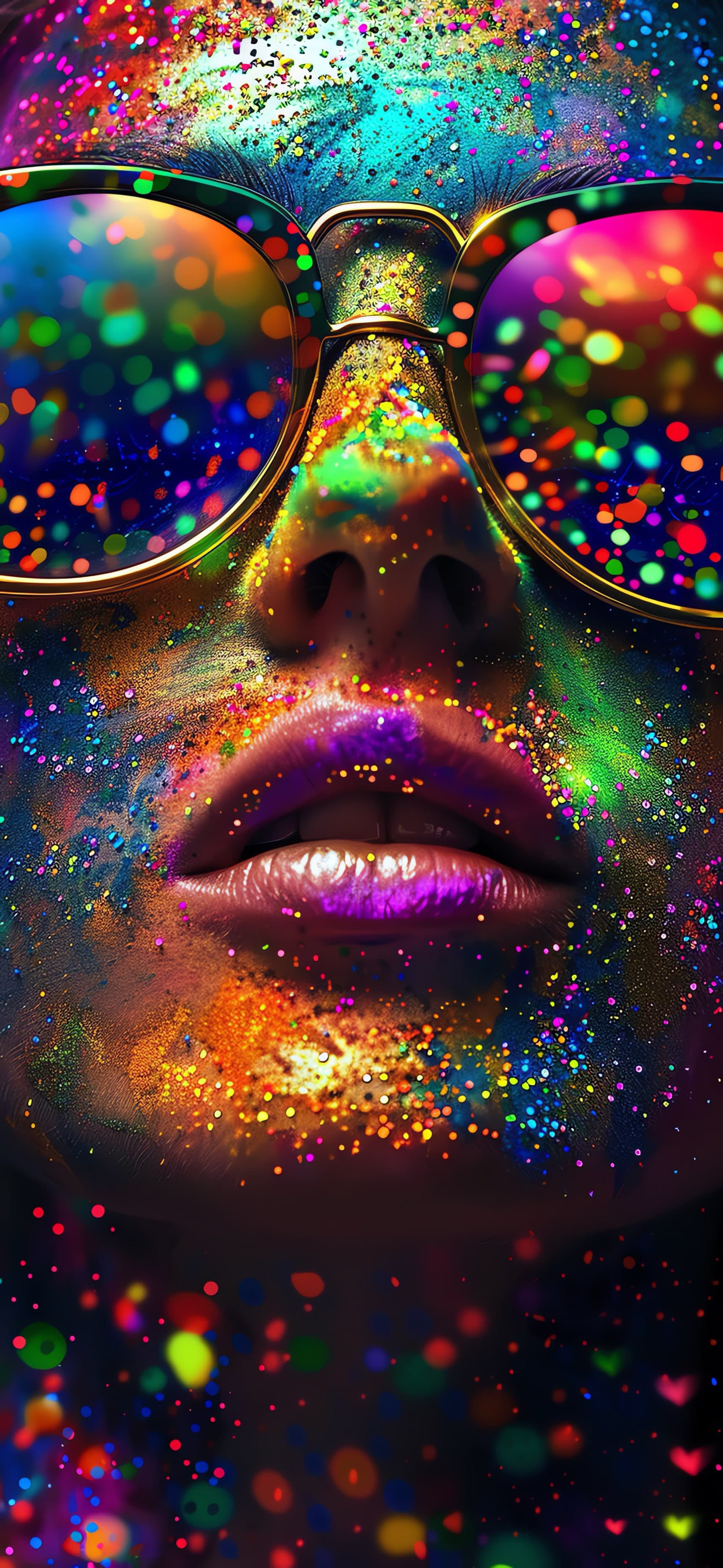 Glittering Face - free phone wallpaper