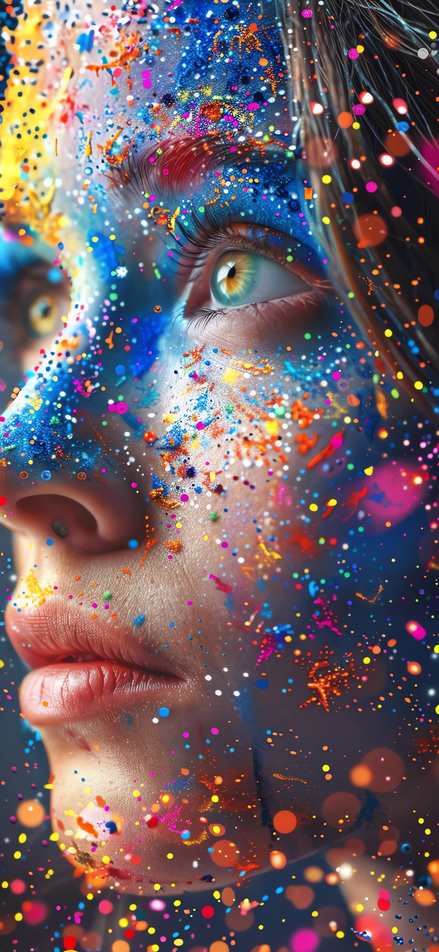 Painted Beauty - free phone wallpaper