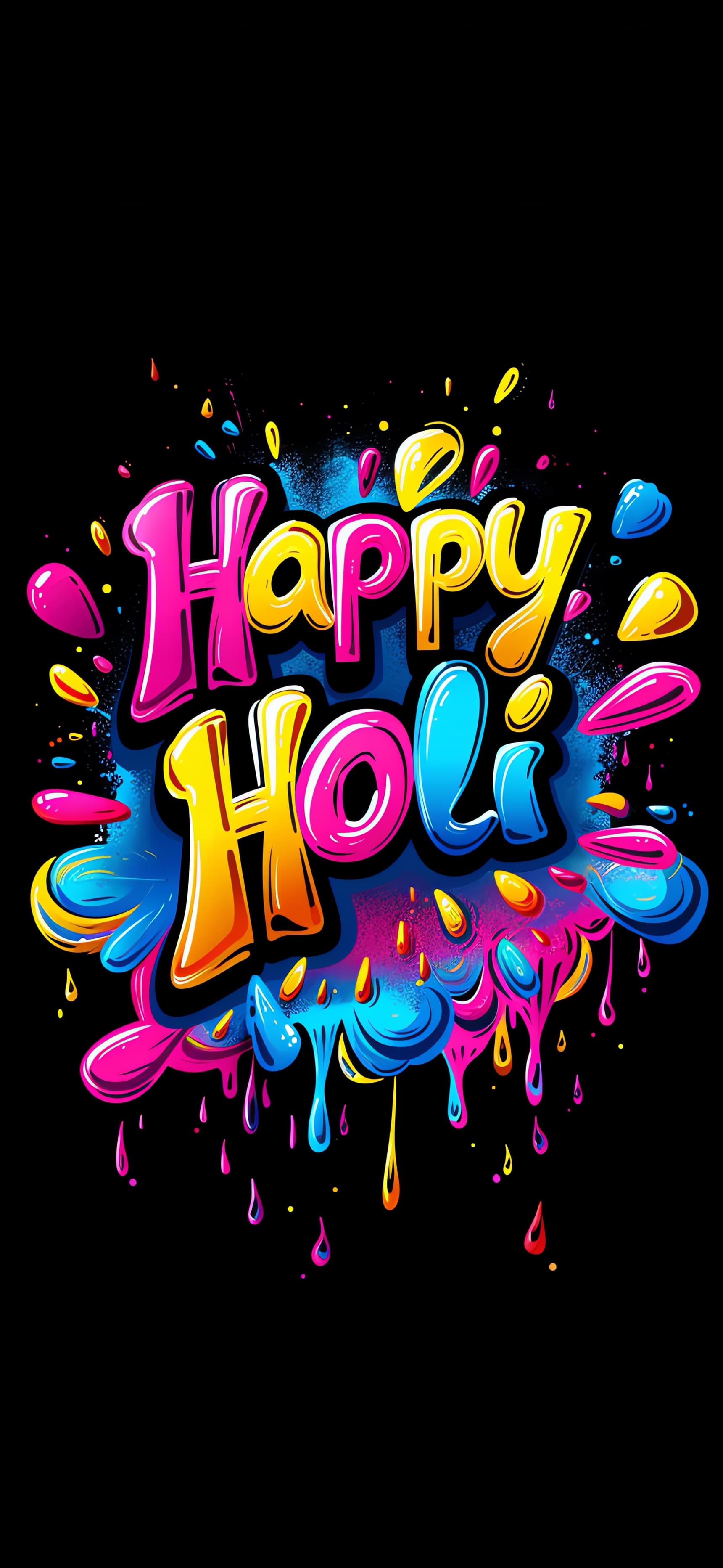 Vibrant Holi Splash - free phone wallpaper