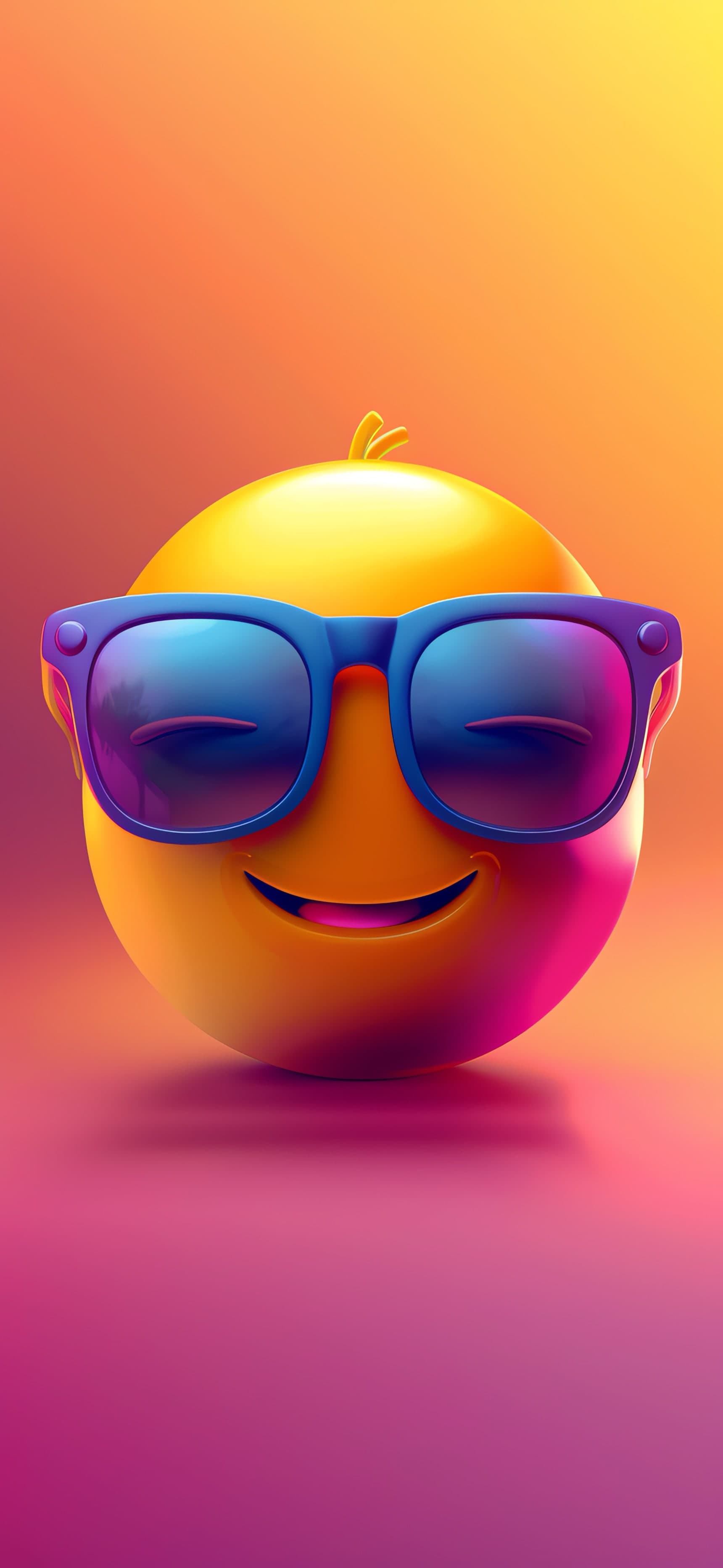 Emoji with Shades - free phone wallpaper