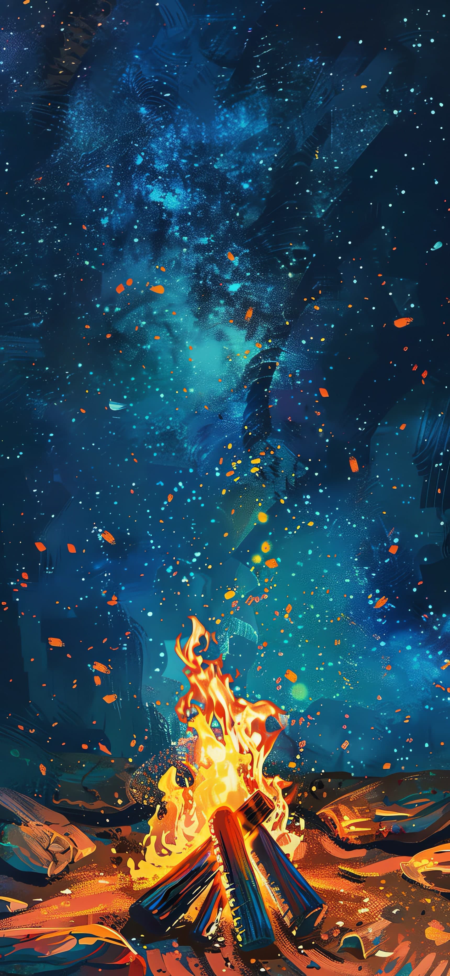 Campfire Night - free phone wallpaper
