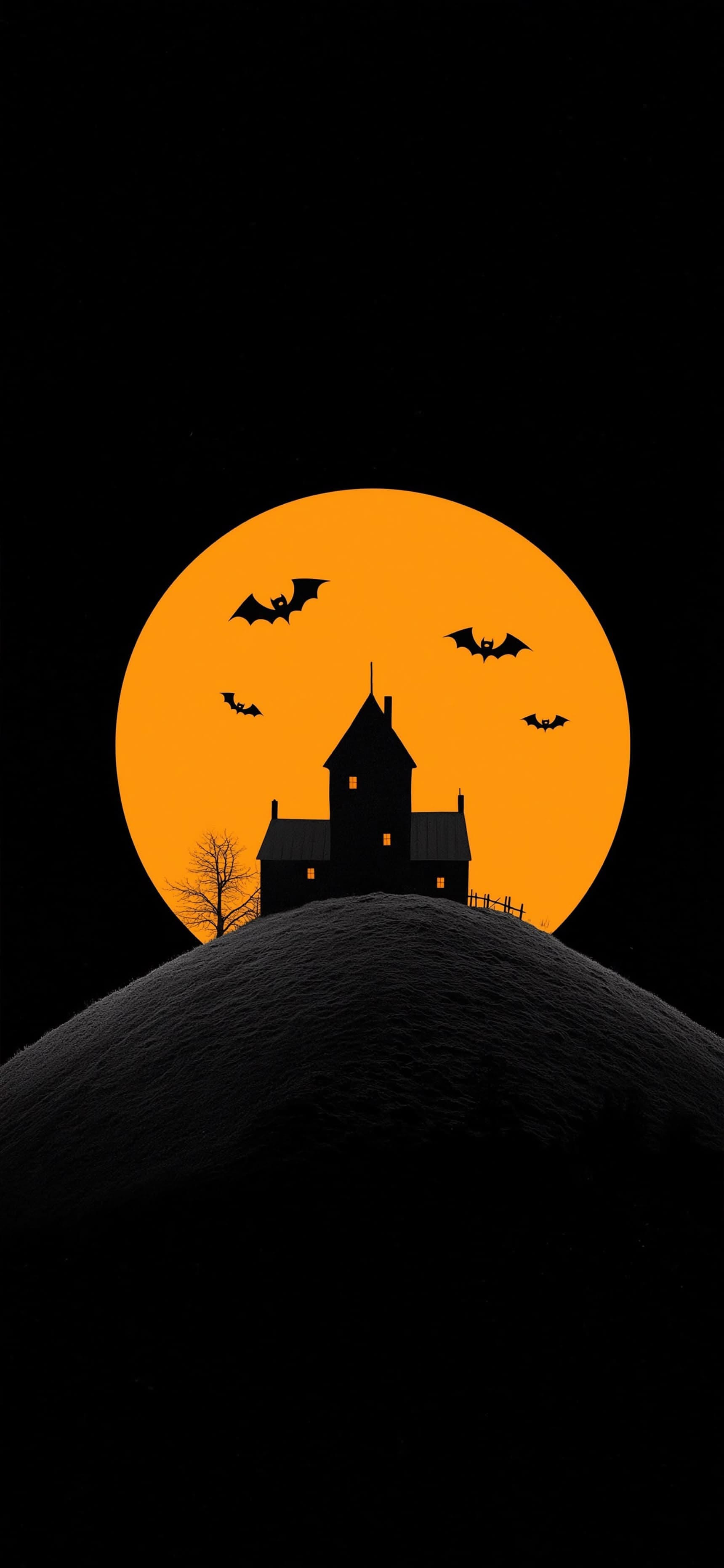 Haunted Hill Moonrise - free phone wallpaper