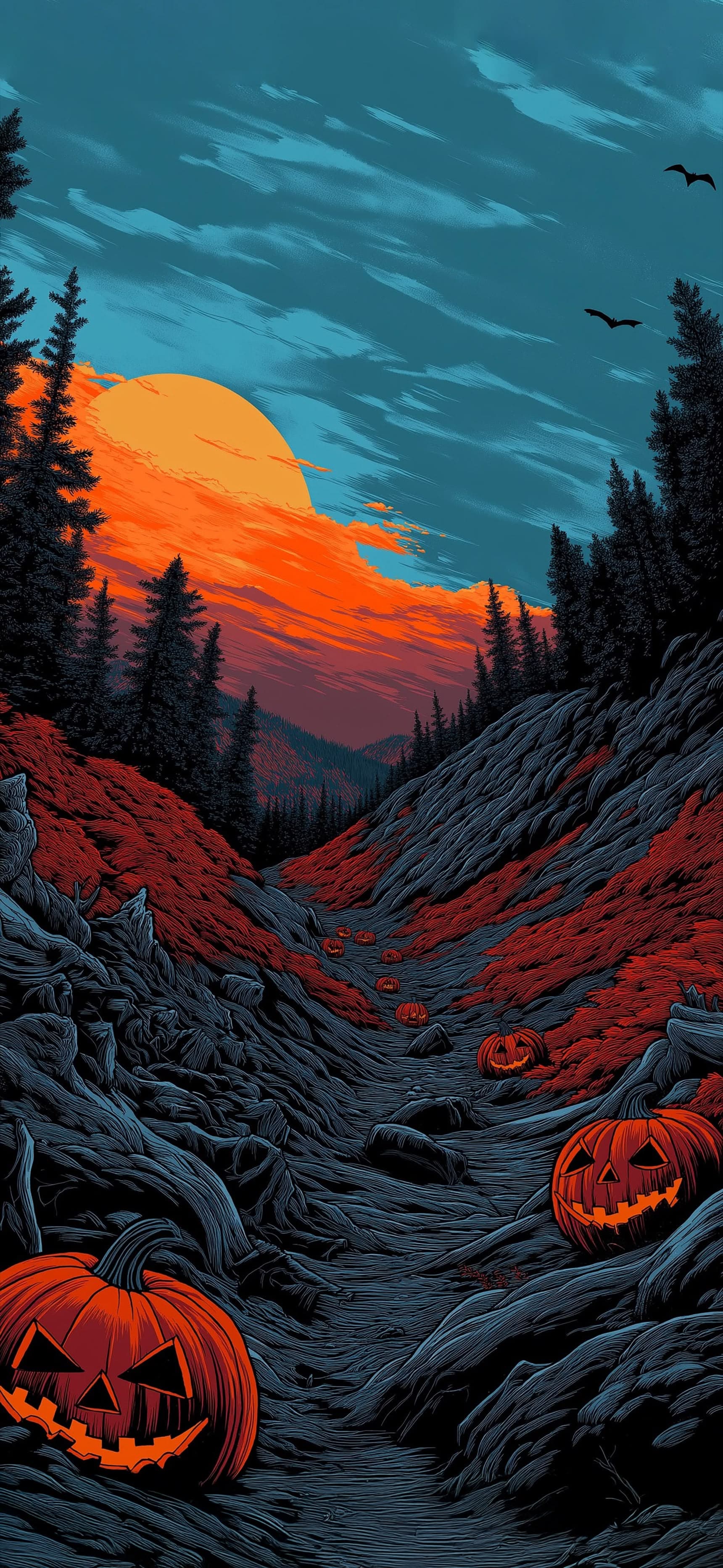 Pumpkin Valley - free phone wallpaper