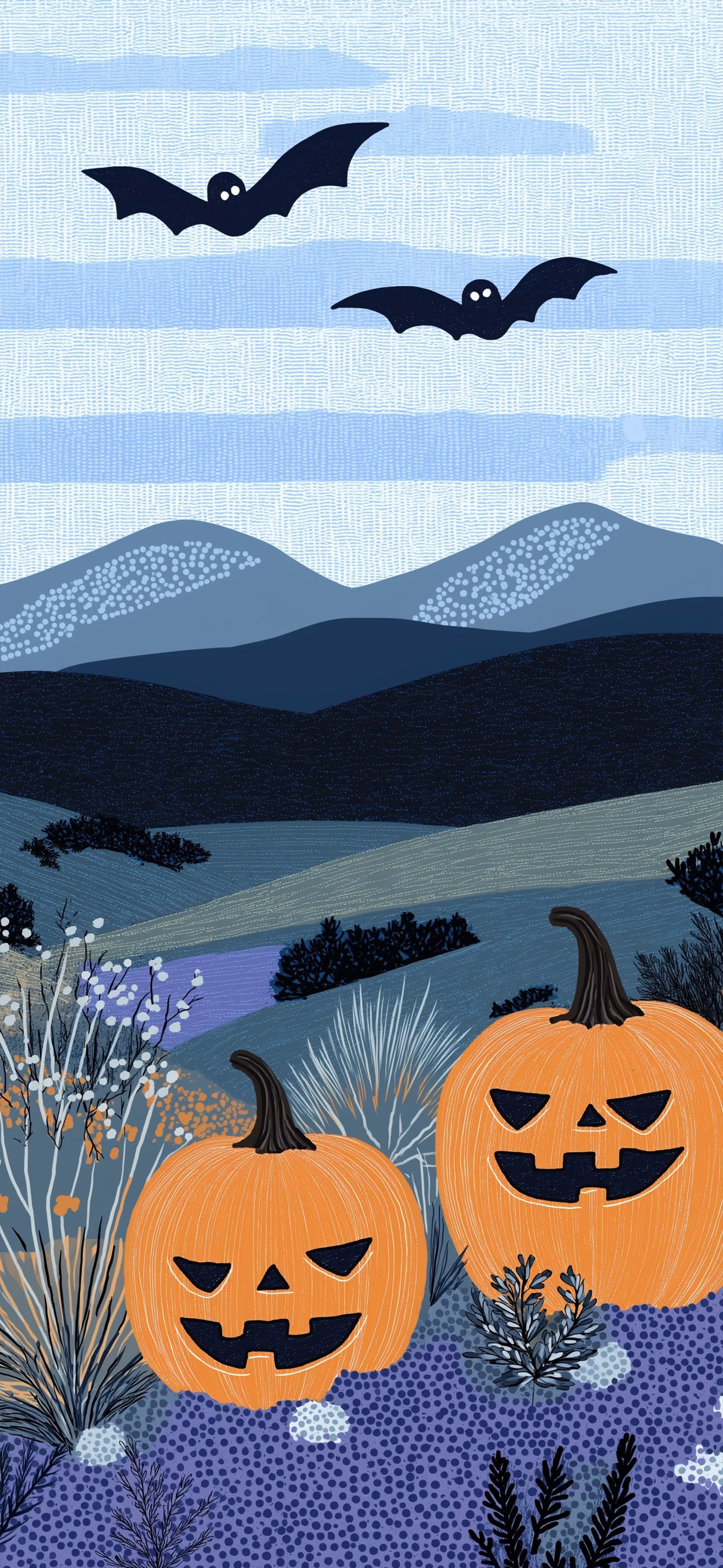 Pumpkin Patch View - free phone wallpaper