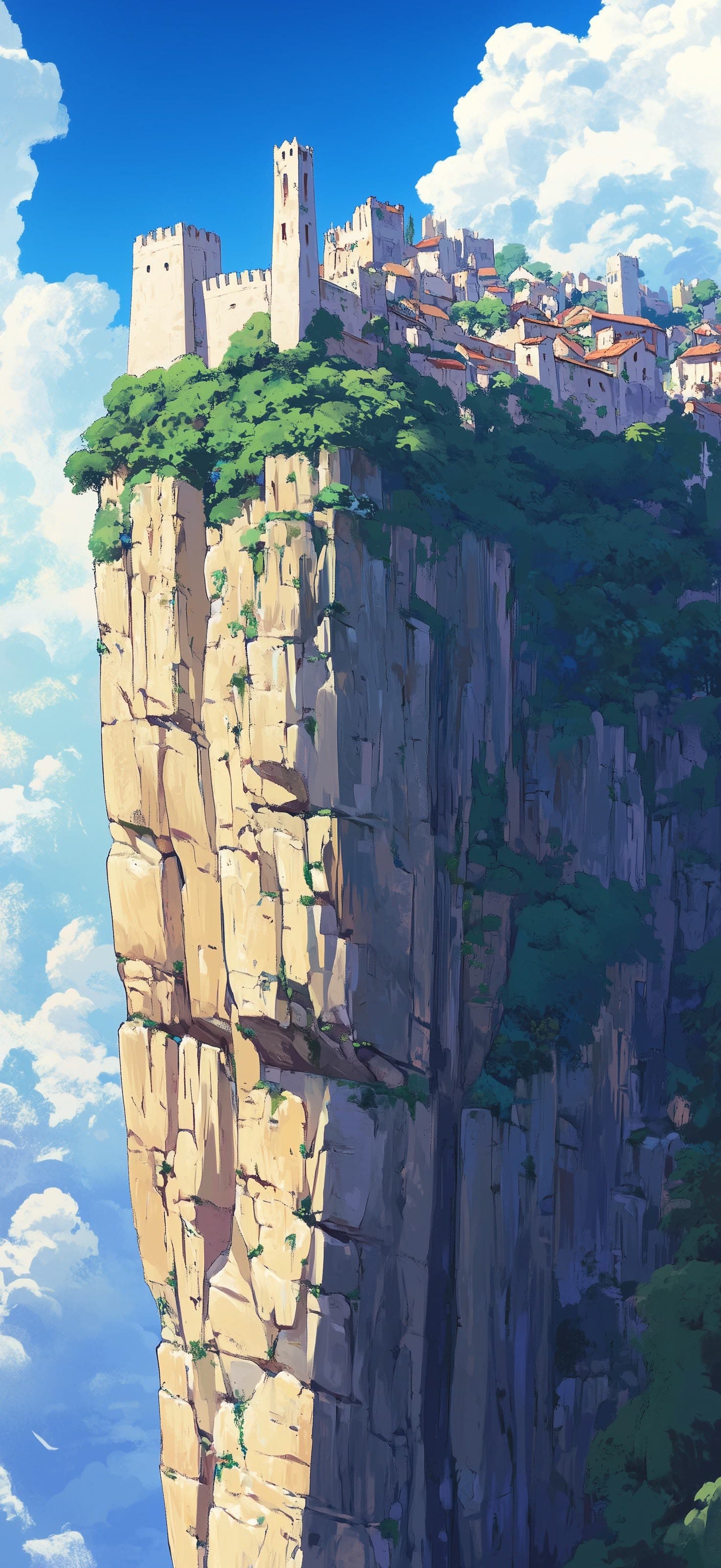 Perched Village - free phone wallpaper