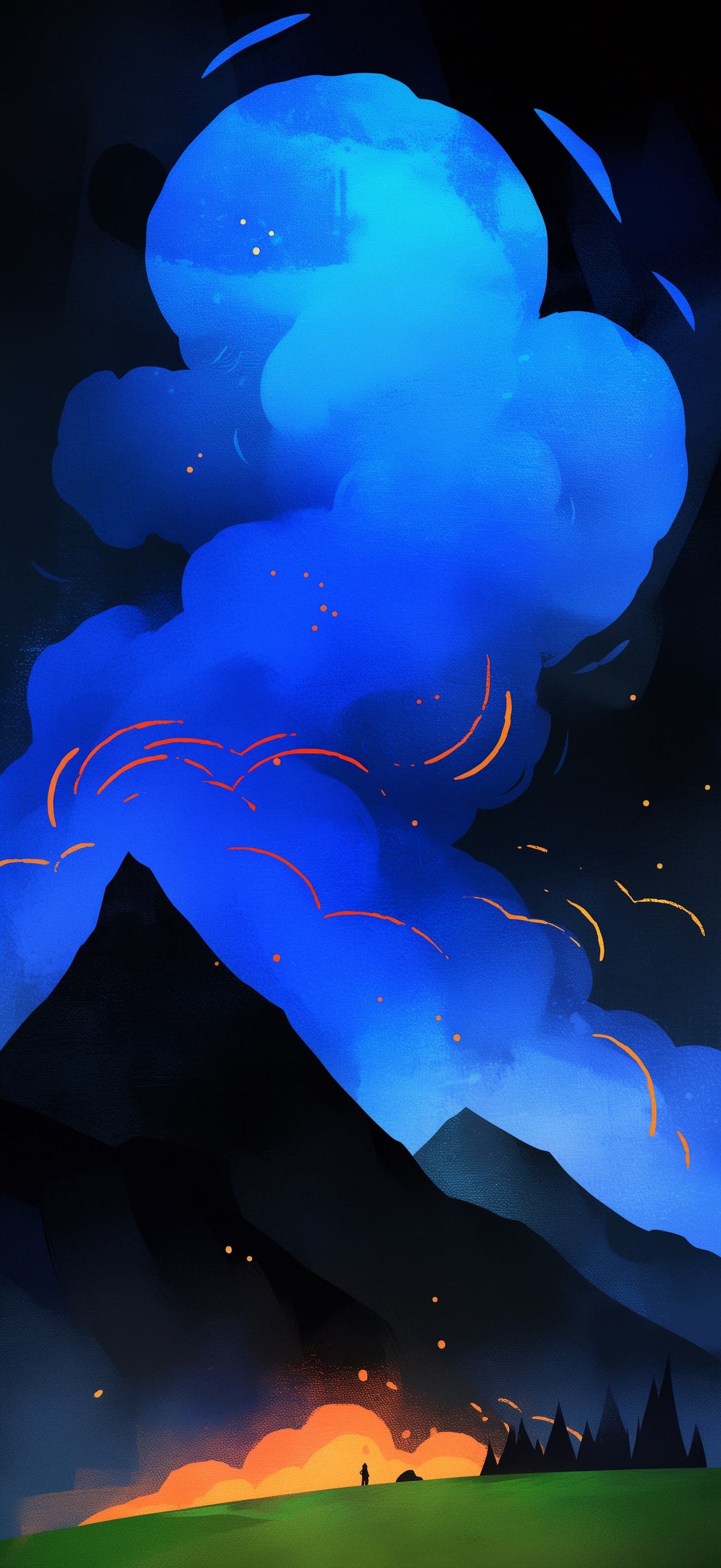 Night Mountain - free phone wallpaper