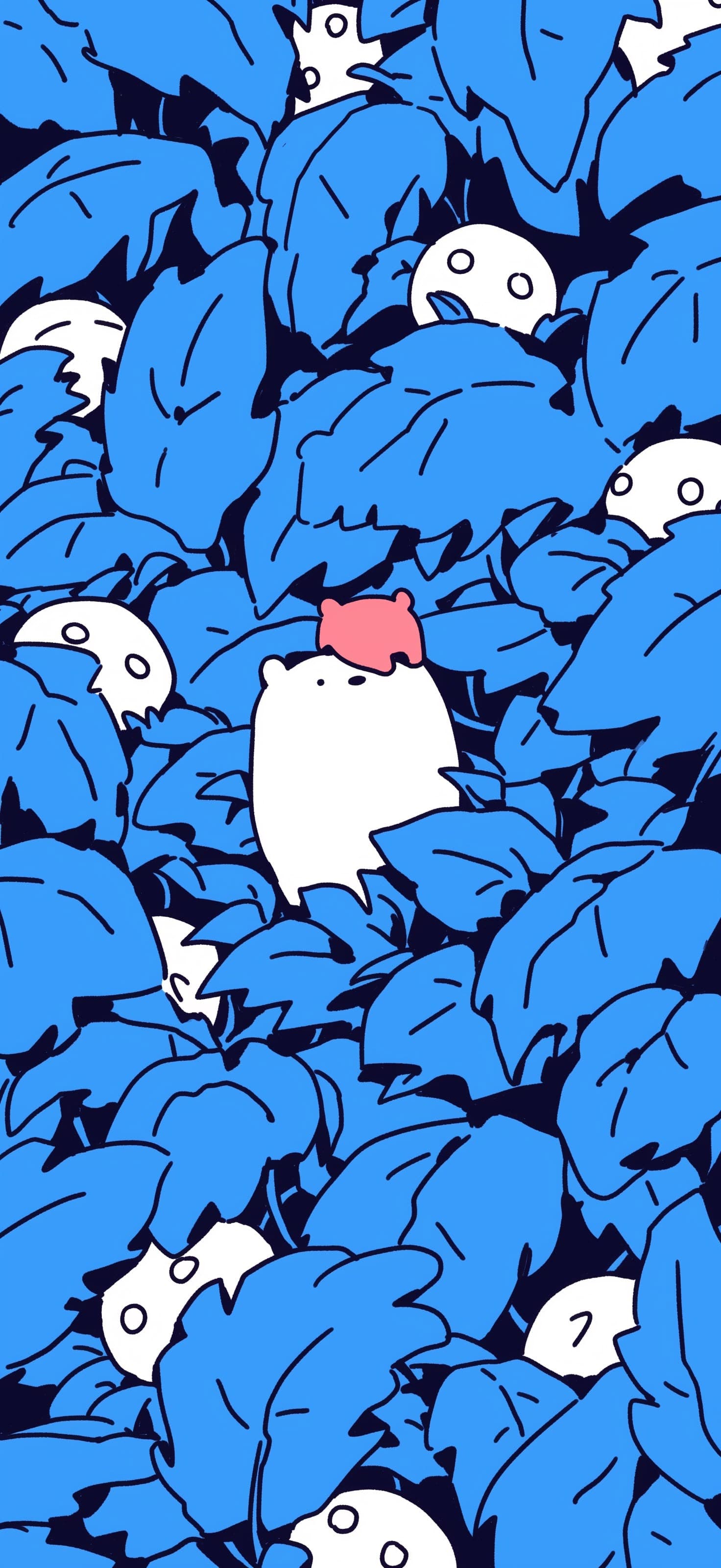 Blue Leafy Surroundings - free phone wallpaper
