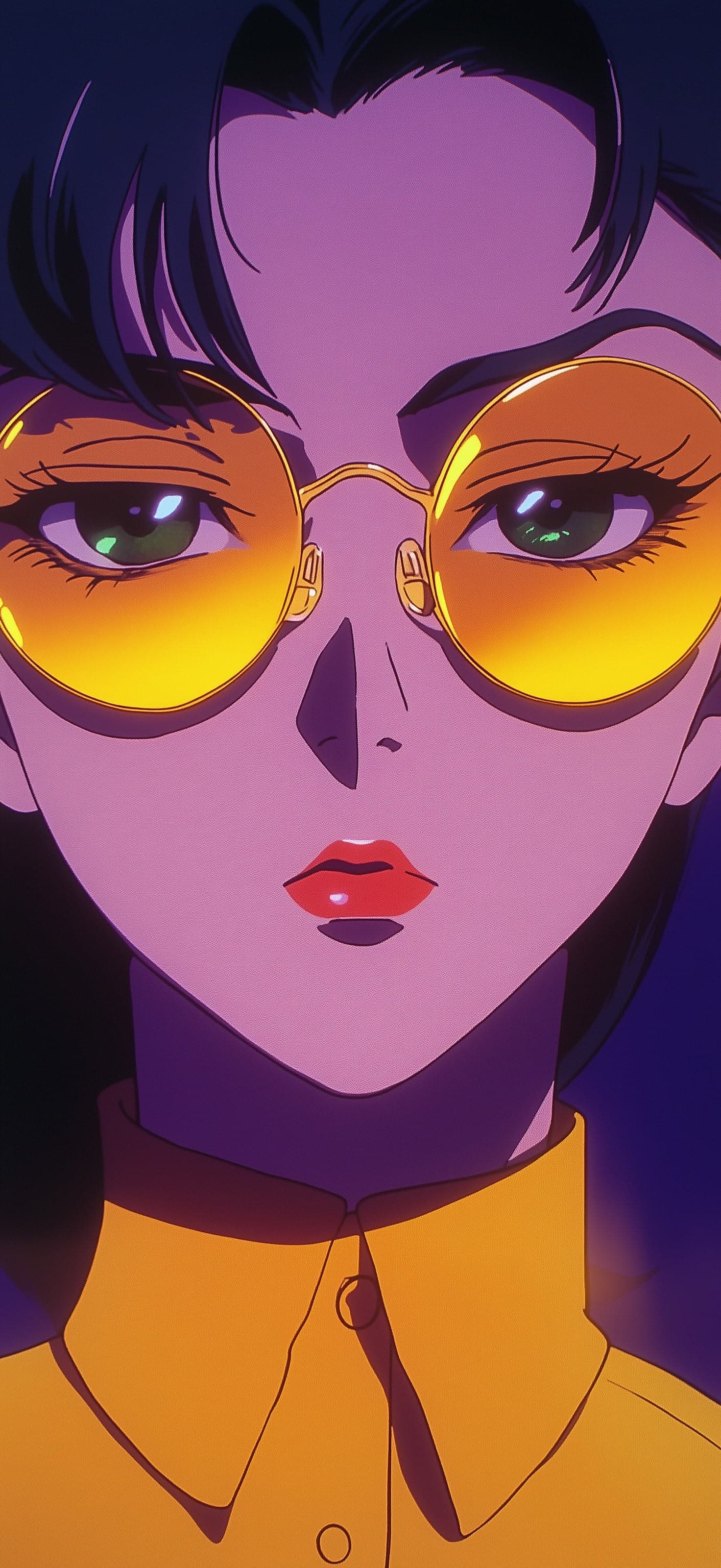 Anime Girl in Yellow - free phone wallpaper