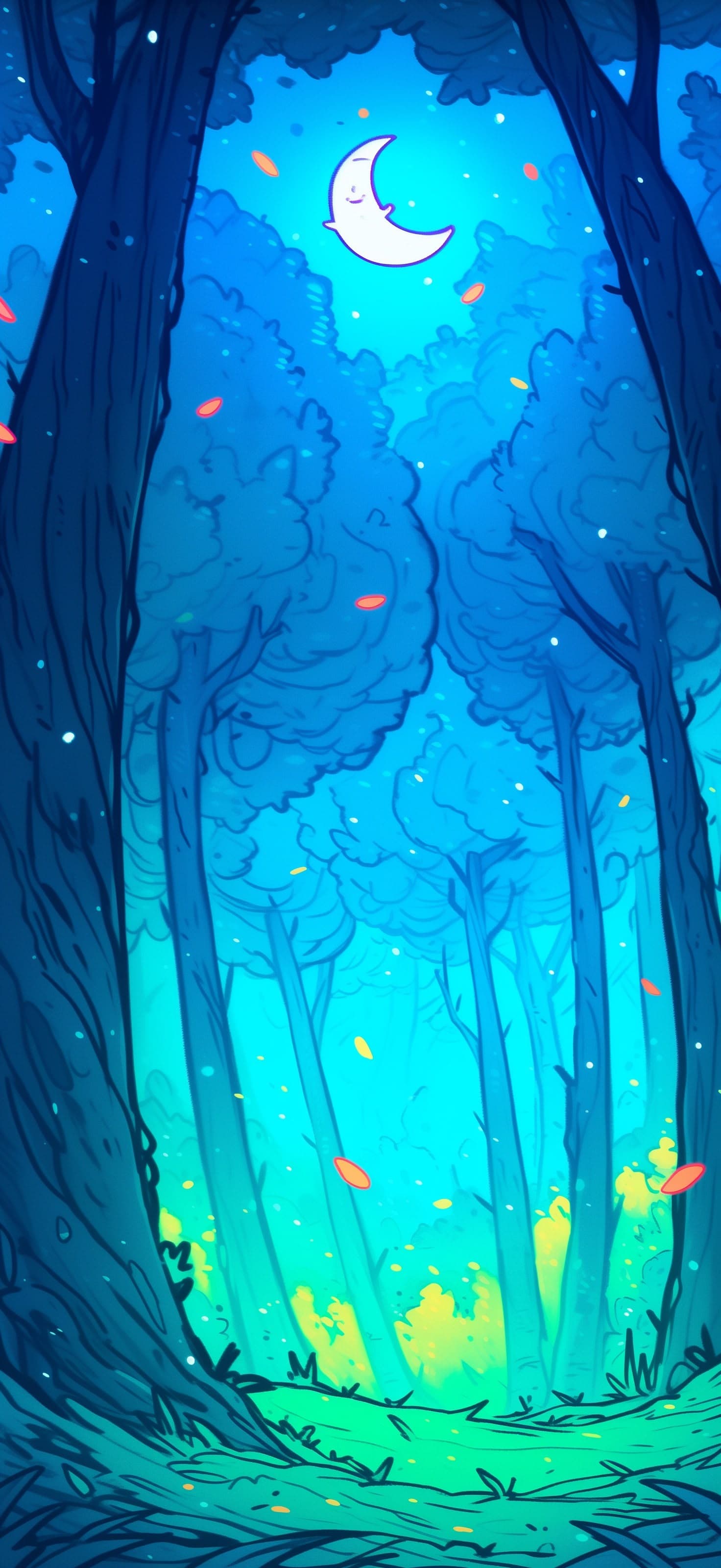 Forest Night - free phone wallpaper