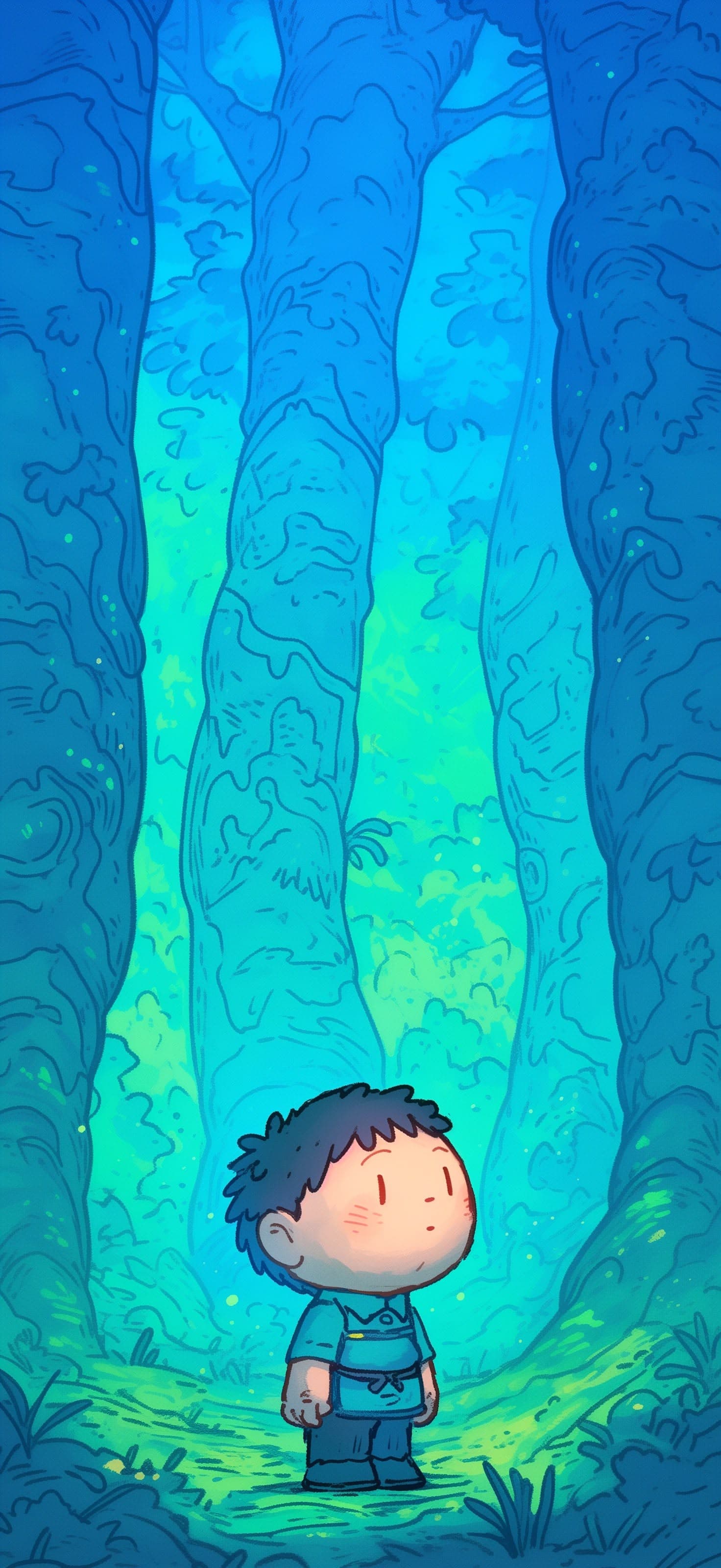 Curious Boy - free phone wallpaper