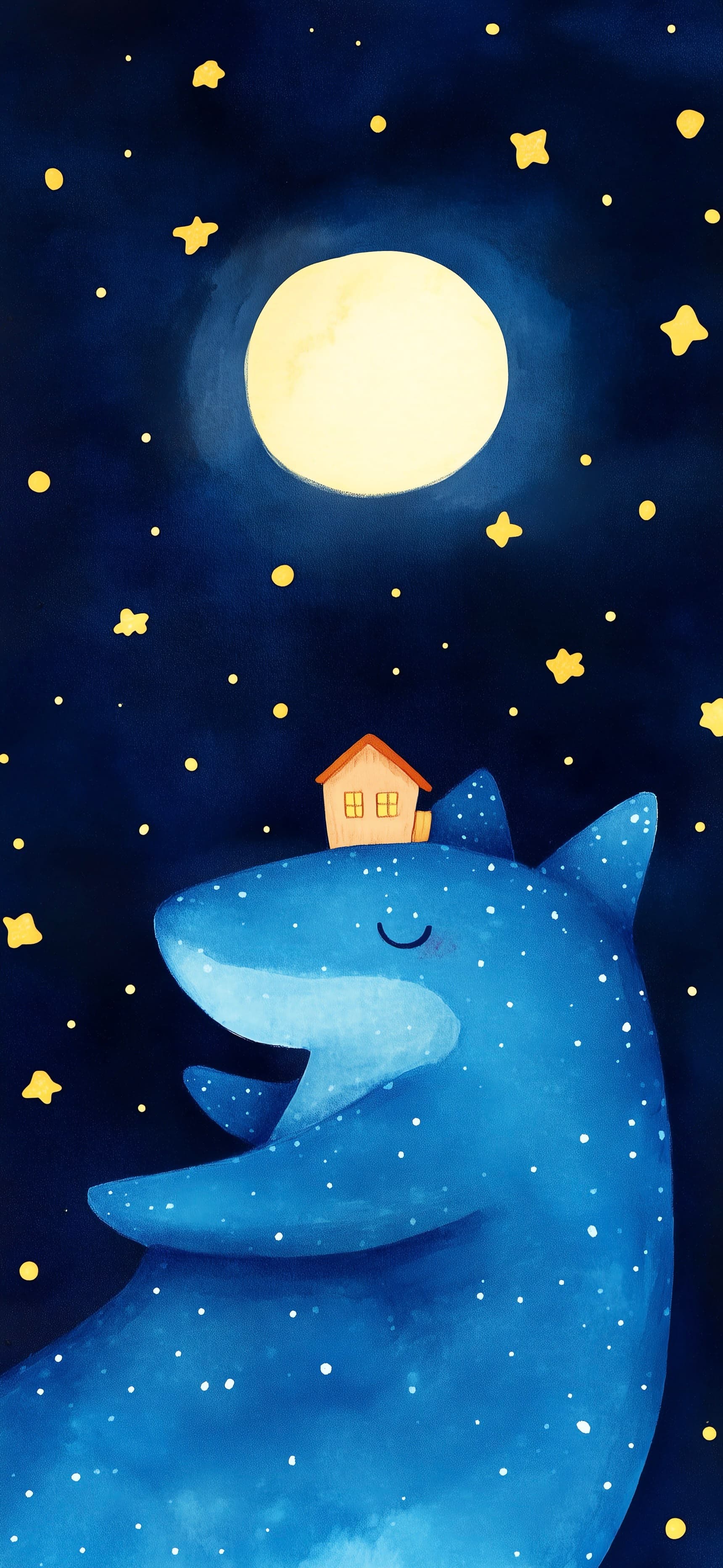 Dreamy Blue Creature - free phone wallpaper