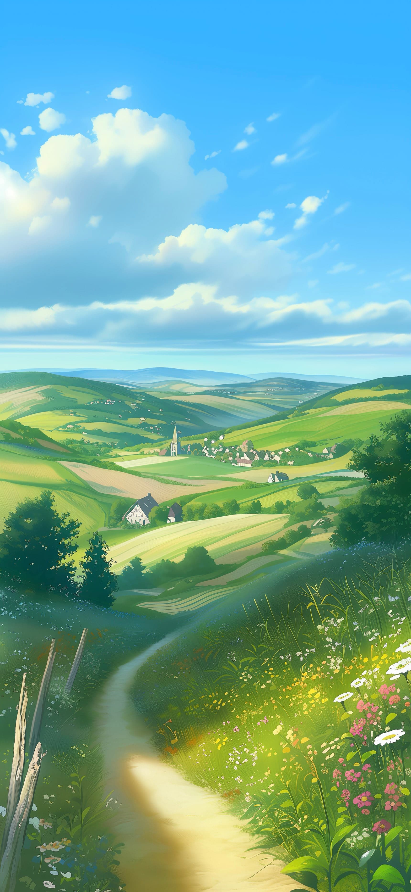 Serene Countryside - free phone wallpaper