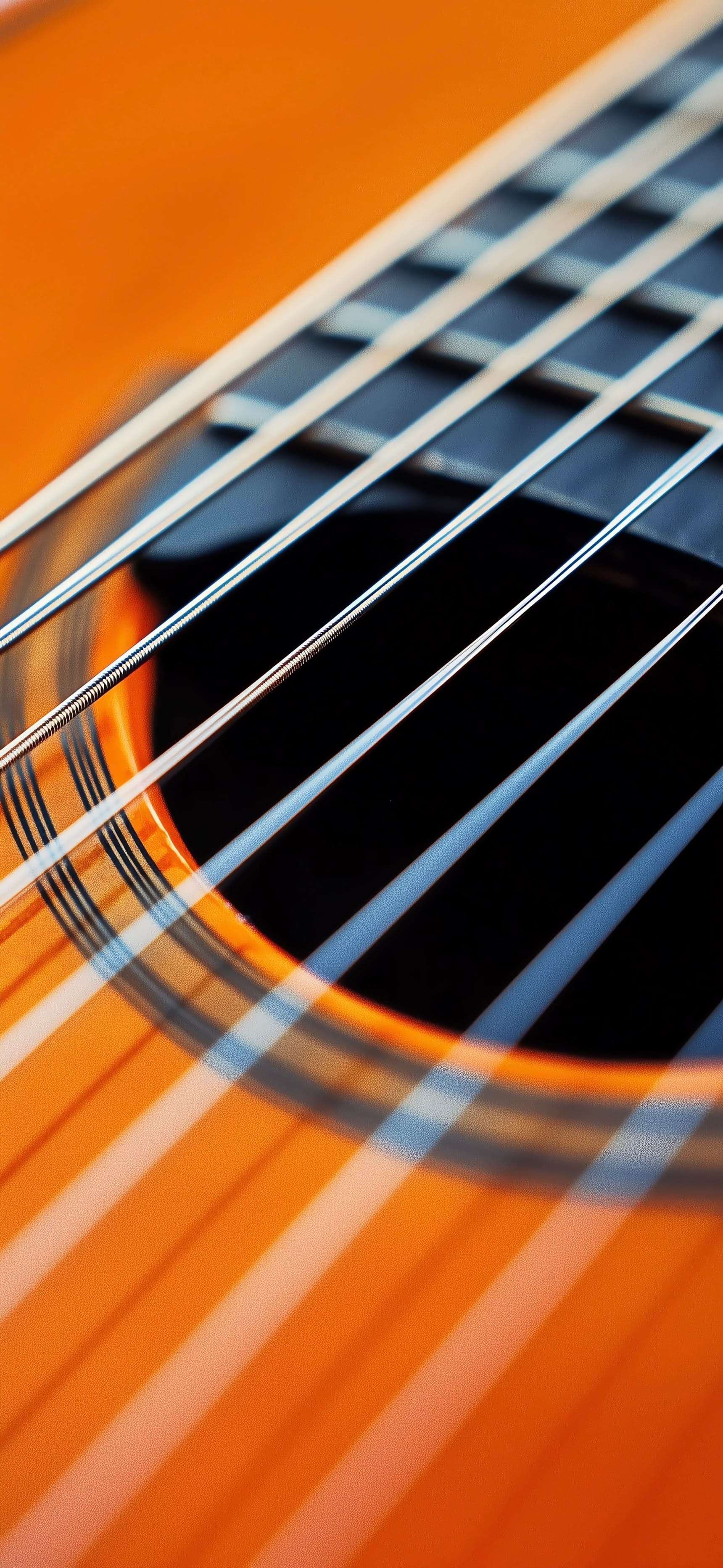 Guitar Strings Close-up - free phone wallpaper