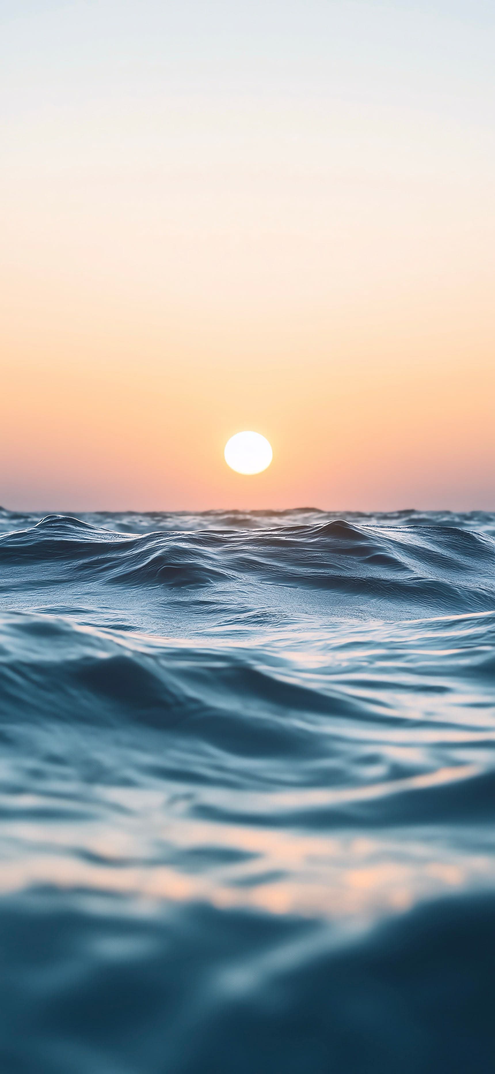 Sunset Over Ocean - free phone wallpaper