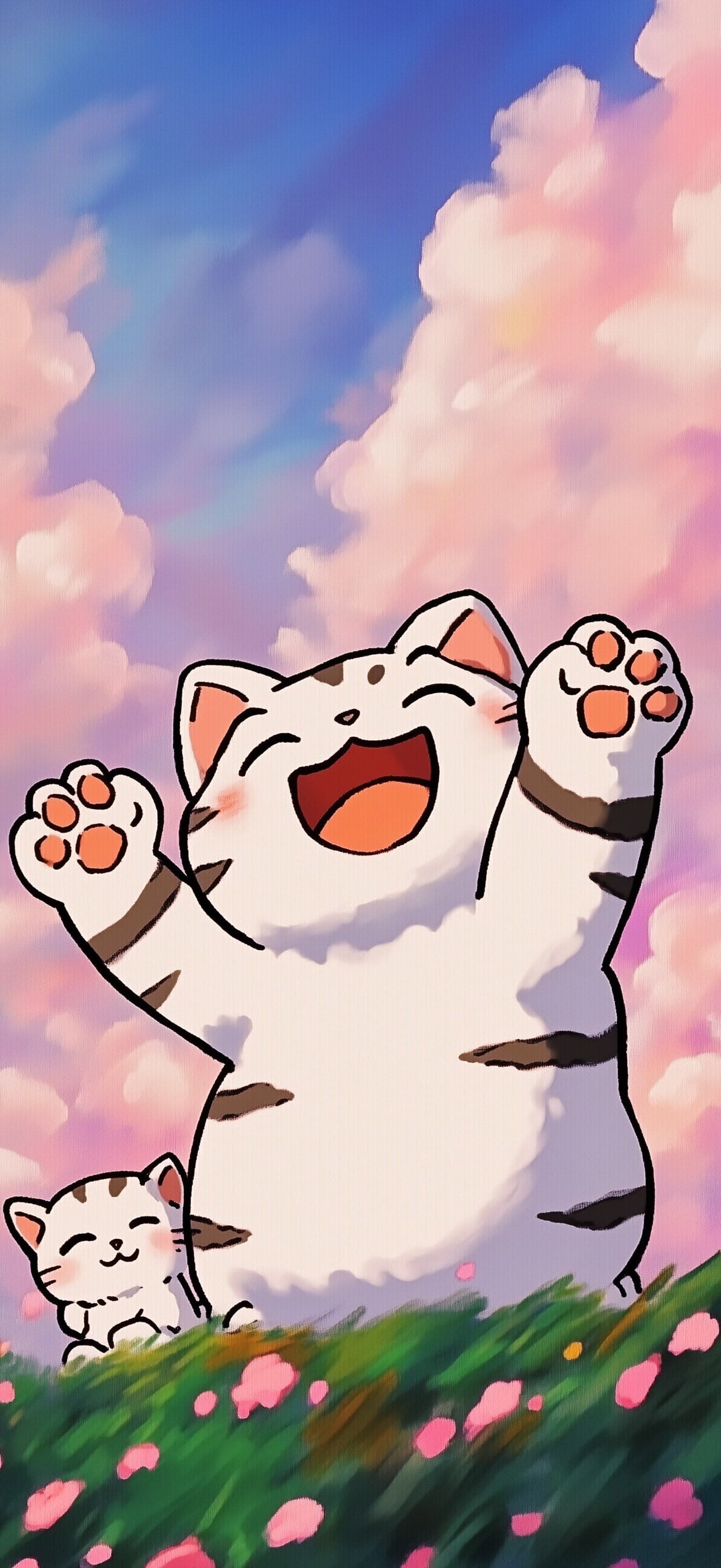 Happy Cats - free phone wallpaper