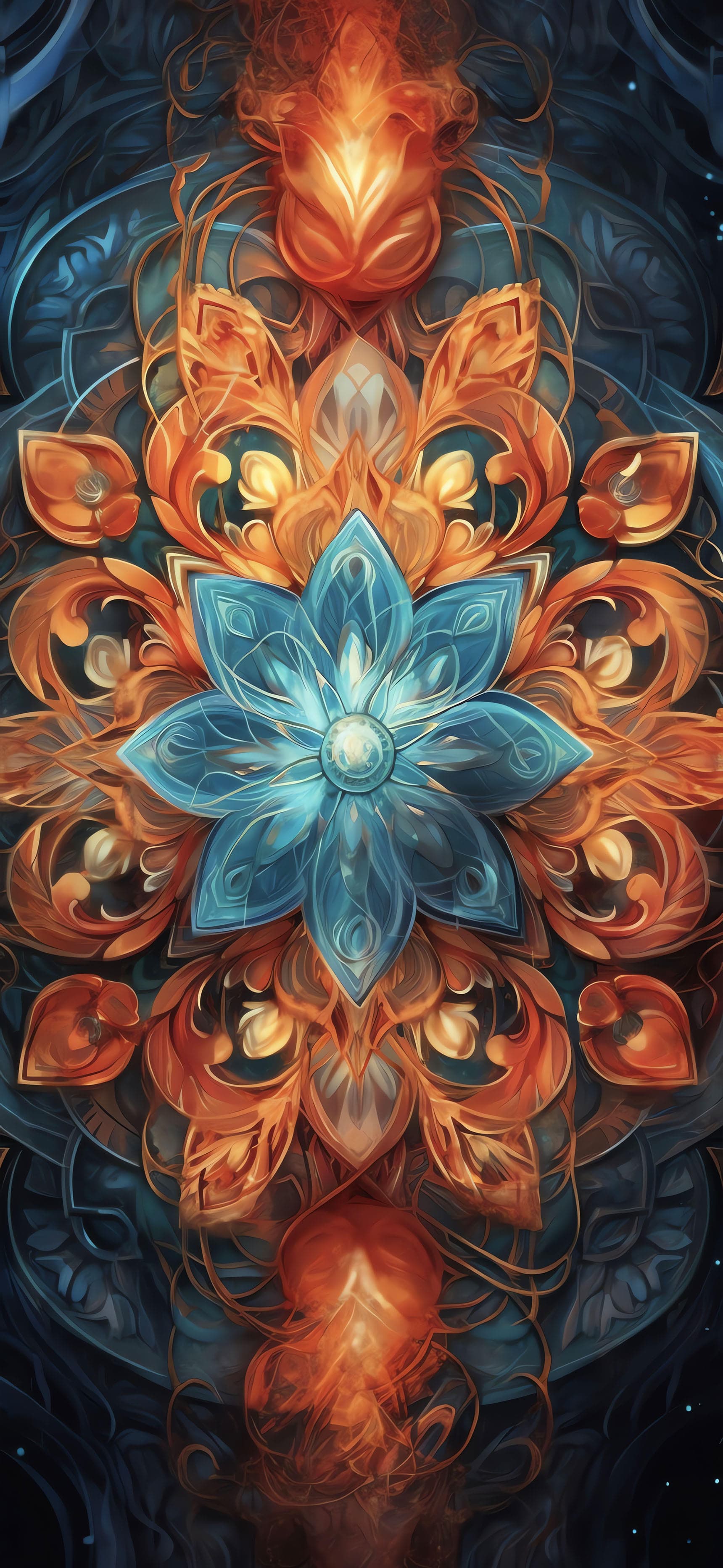 Floral Fire - free phone wallpaper