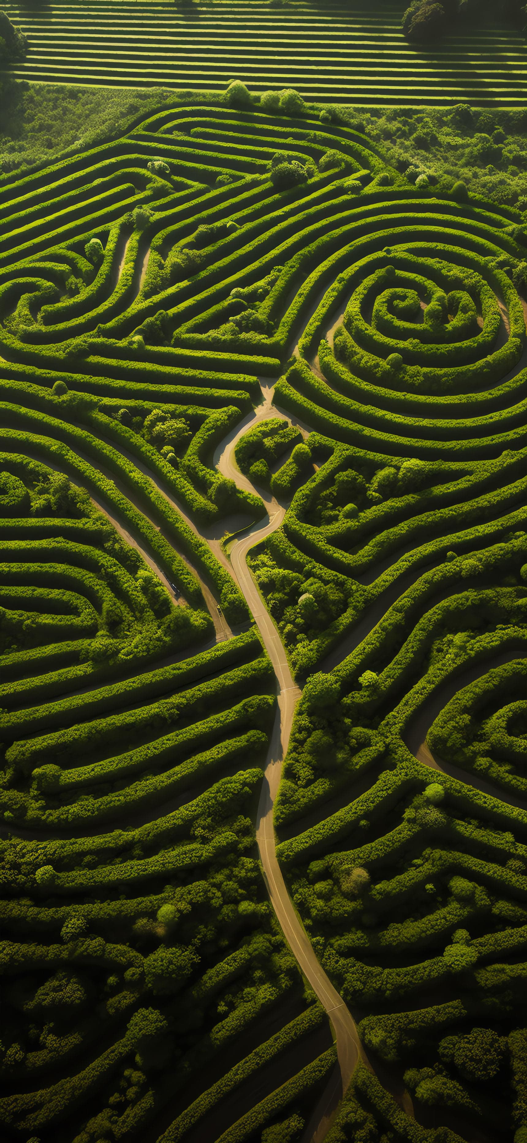 Green Maze - free phone wallpaper