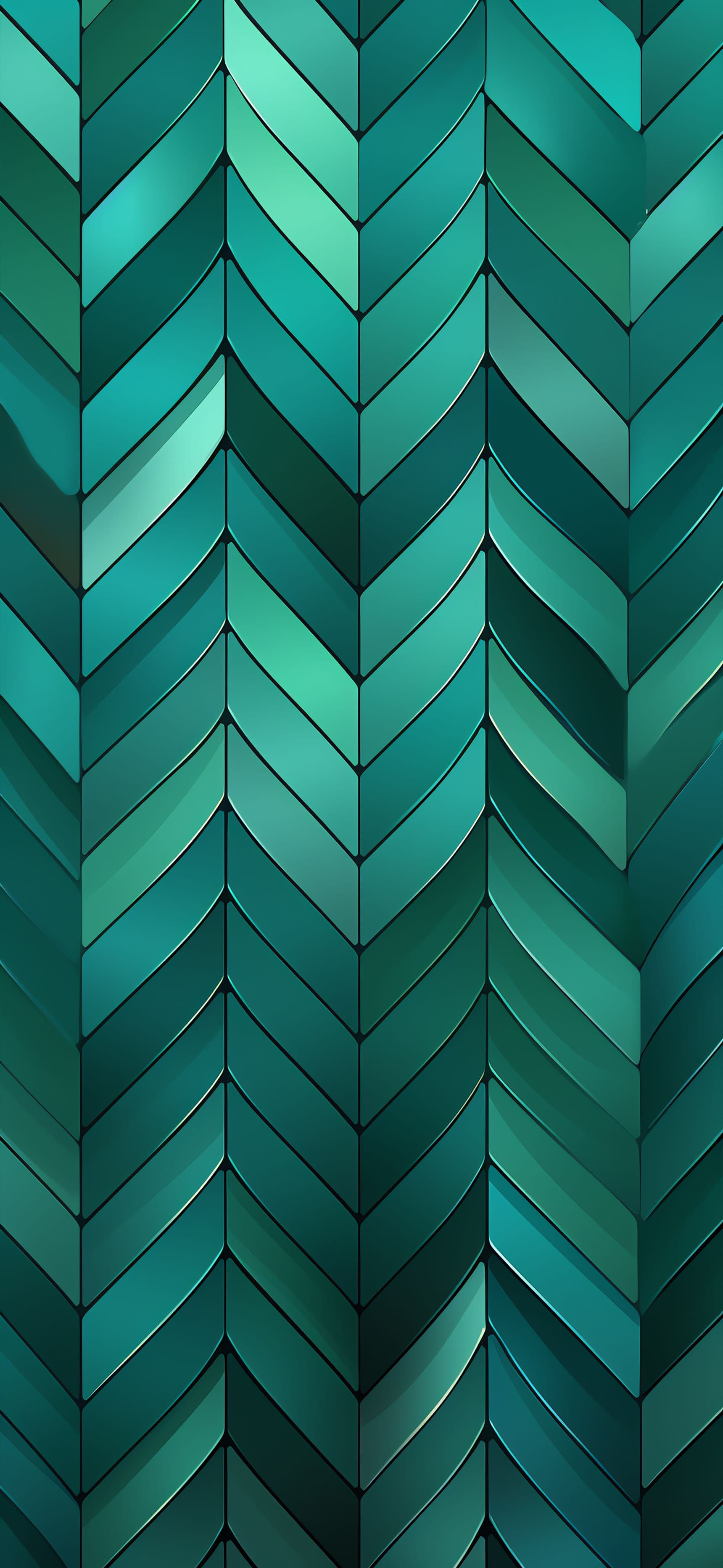 Teal Chevron Pattern - free phone wallpaper