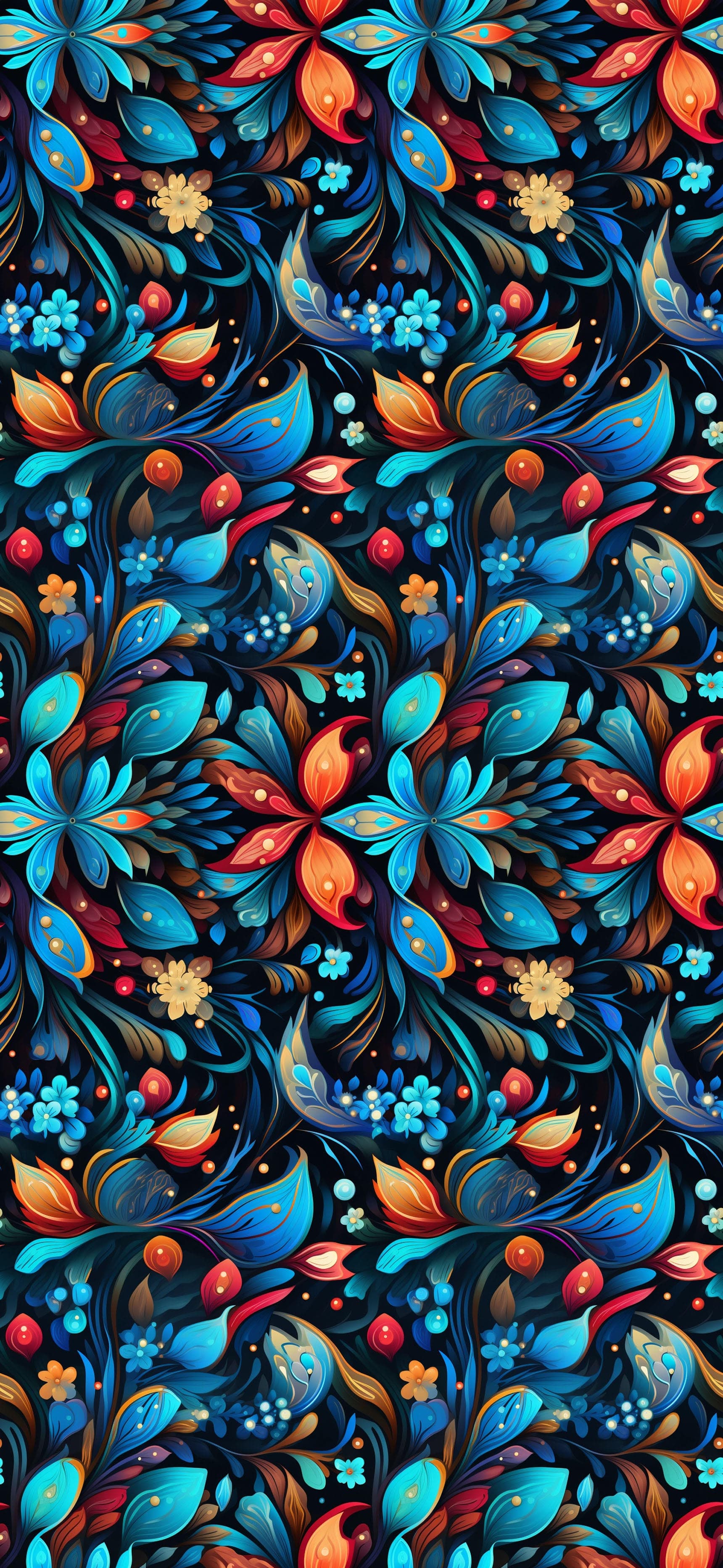 Floral Dark Symphony - free phone wallpaper