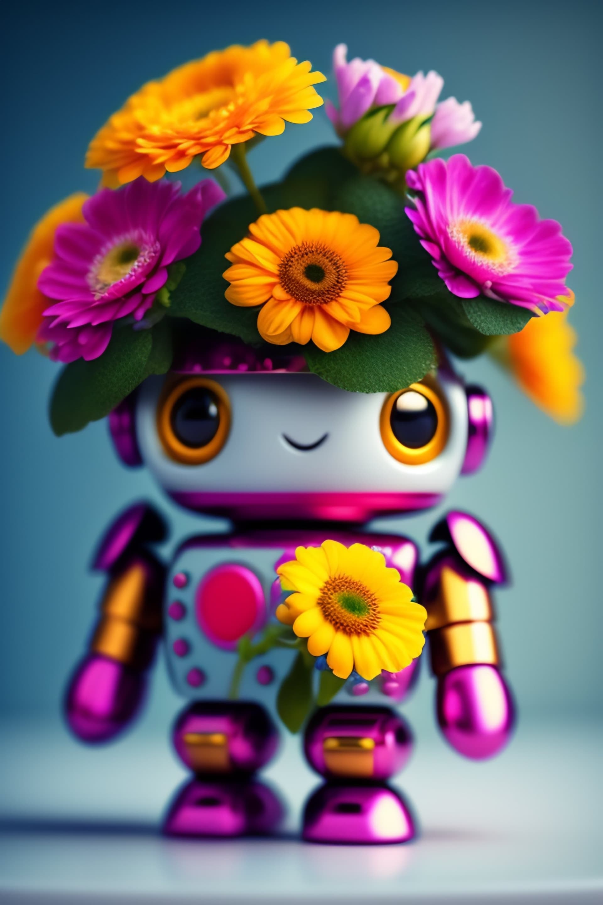 Robotic Bouquet - free phone wallpaper